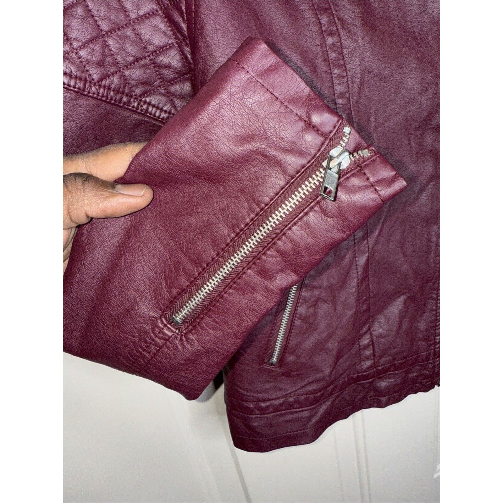 Forever 21 Forever 21 Leather Motorcycle Jacket Women’s Small Bomber Size S / US 4 / IT 40 - 4 Thumbnail