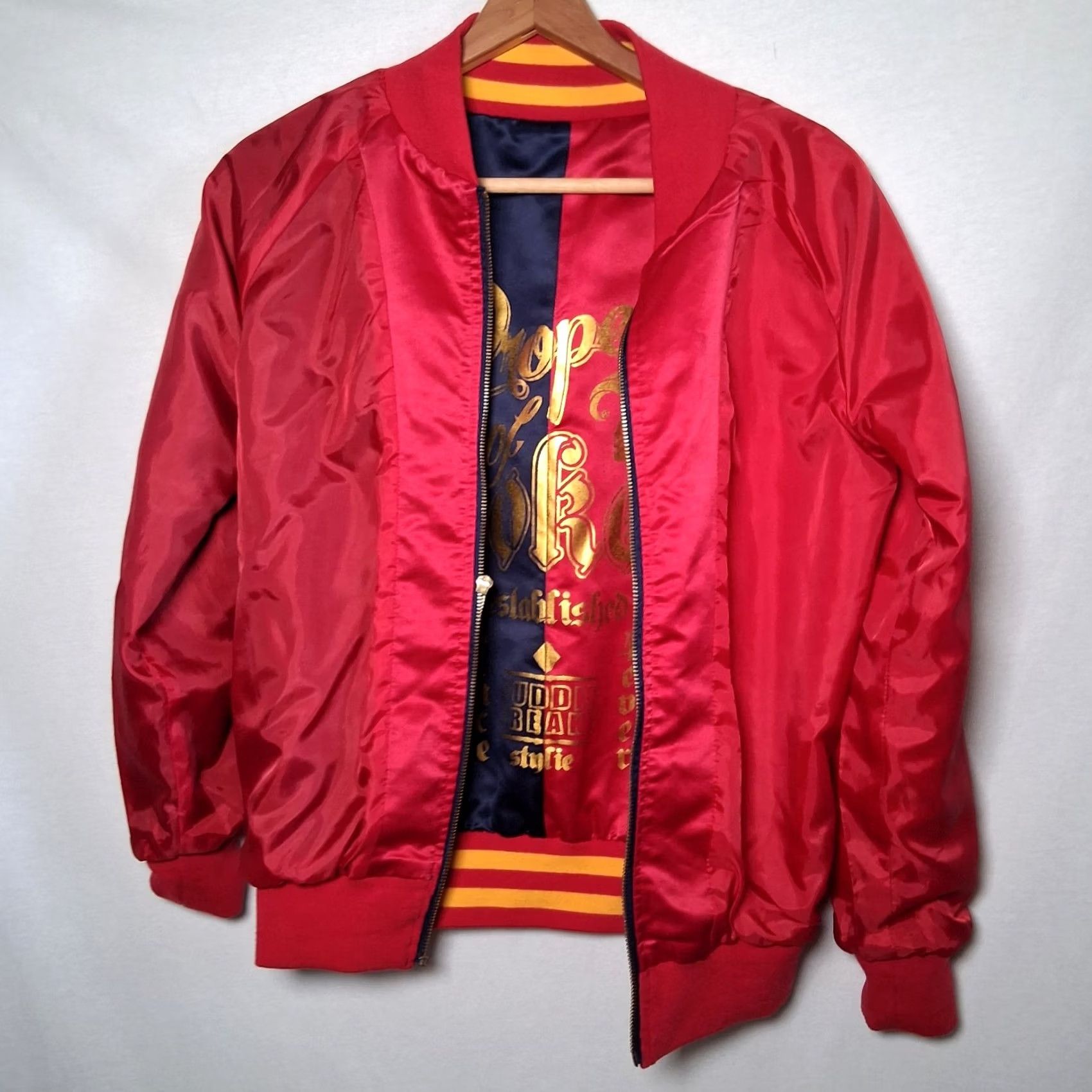 Vintage VINTAGE Batman Harley Quinn Property Of Joker Satin Bomber Jacket S Red Blue DC Comics Size S / US 4 / IT 40 - 3 Thumbnail