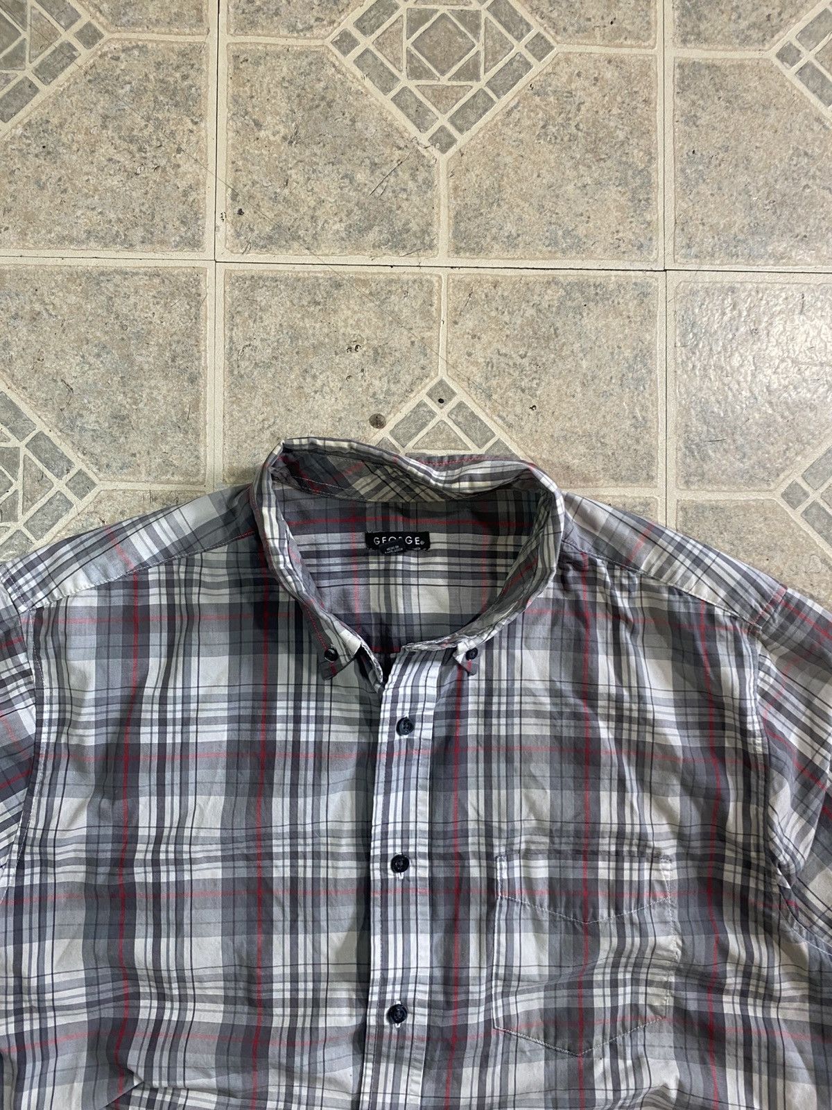 Other Vintage y2k flannel plaid short sleeve button shirt red Size US XL / EU 56 / 4 - 2 Thumbnail