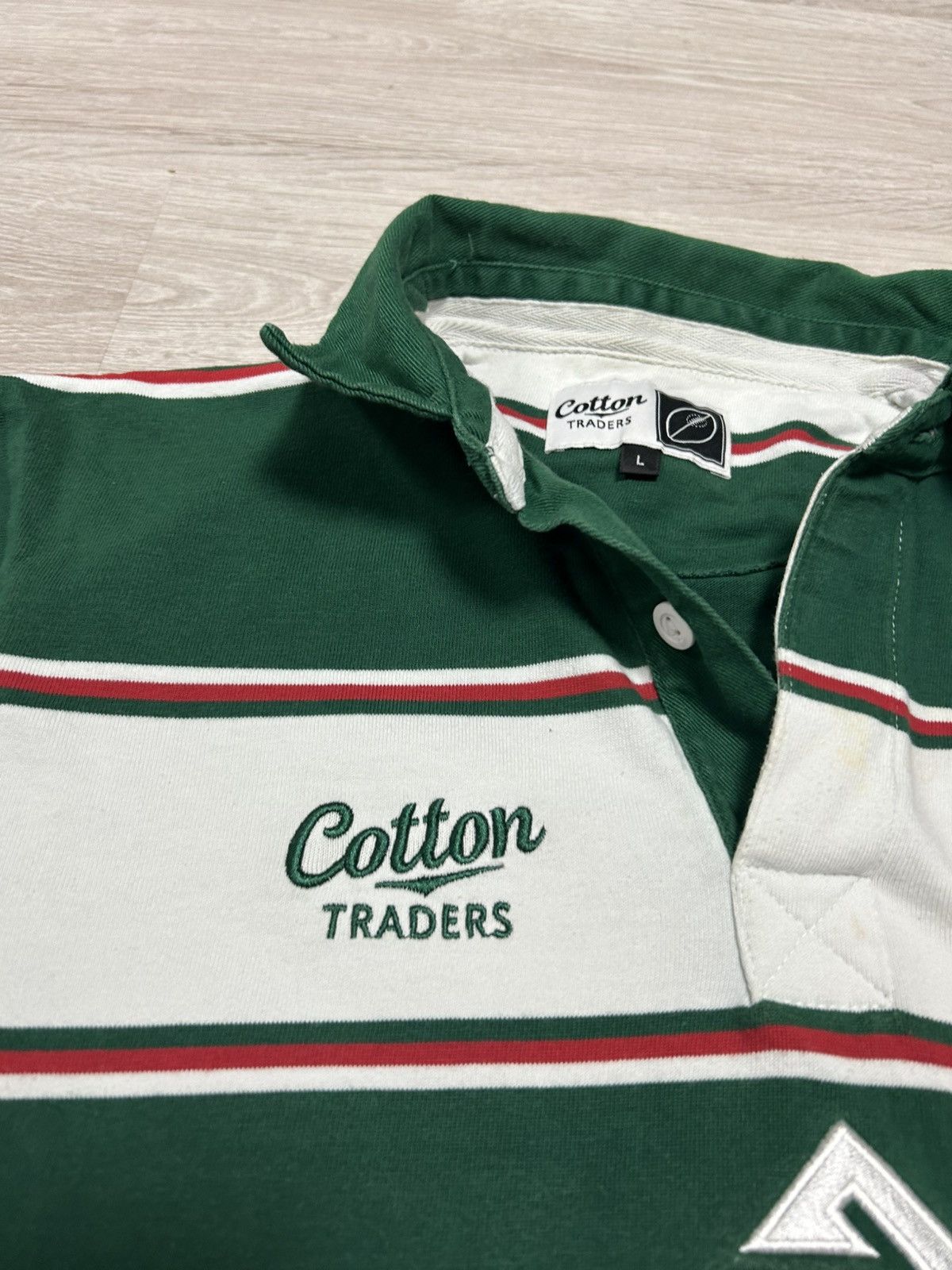 Cotton Traders Vintage Polo Rugby Jersey Cotton Traders Leicester Tigers Size US L / EU 52-54 / 3 - 2 Thumbnail