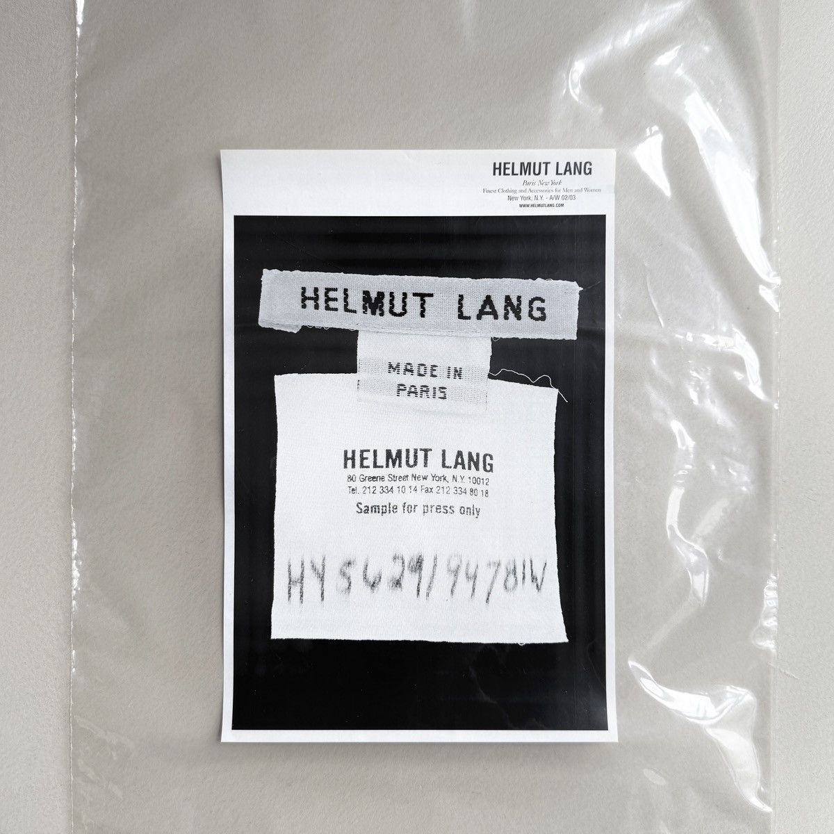 Helmut Lang Helmut Lang Vintage Print Ad Poster Size ONE SIZE - 2 Thumbnail
