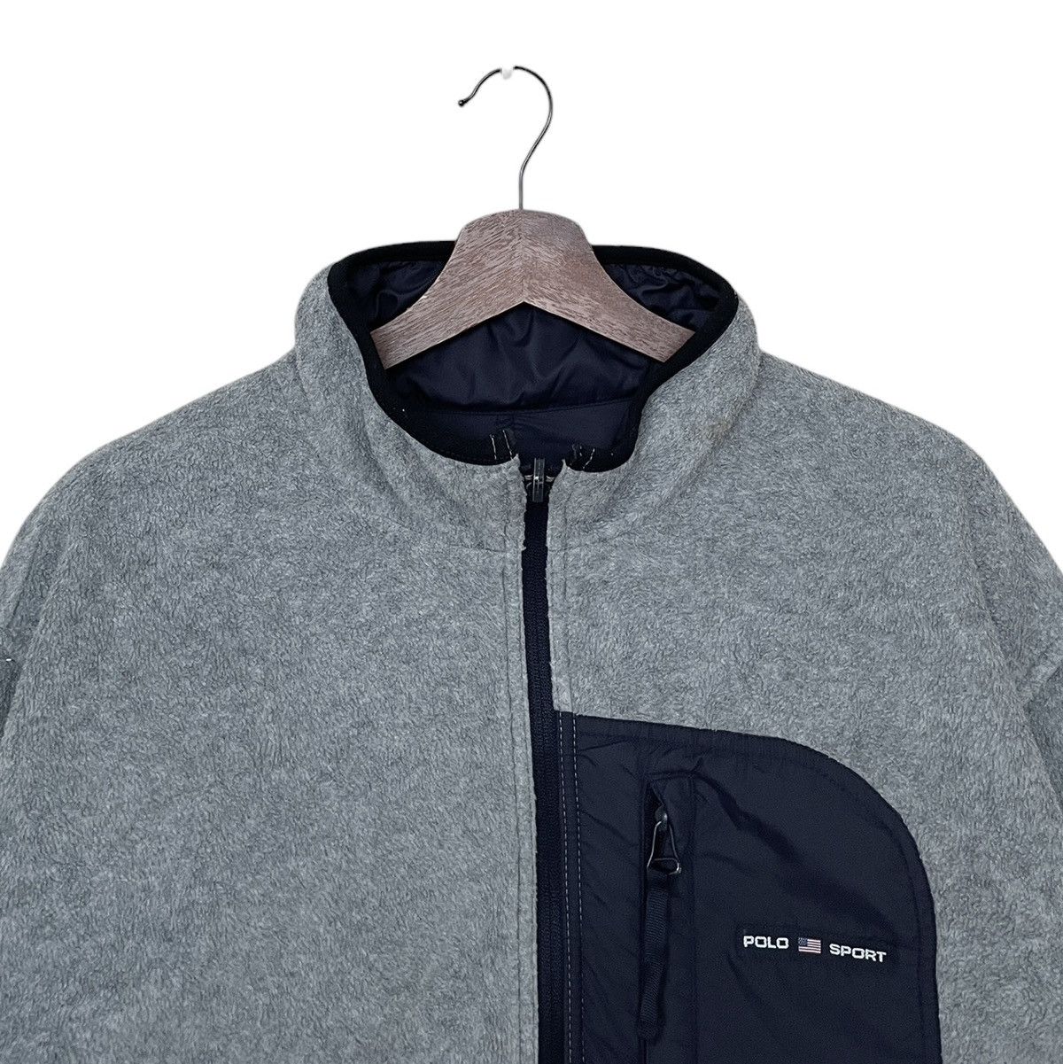 Polo Ralph Lauren Vintage Brand Polo Sport RL Reversible Fleece Jacket 1990s Size US L / EU 52-54 / 3 - 13 Thumbnail