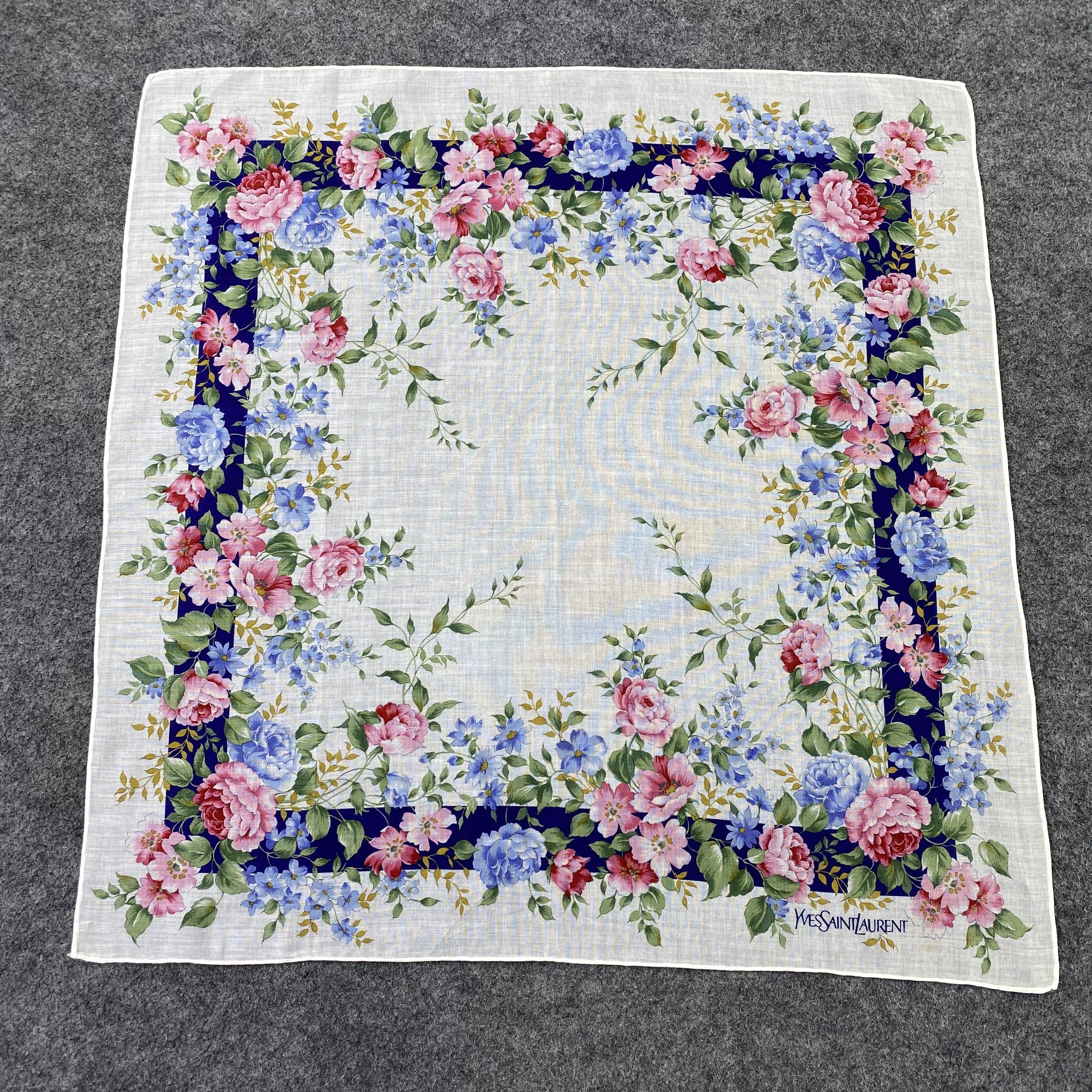 Vintage × Yves Saint Laurent Yves Saint Laurent Handkerchief / Bandana /Neckerchief-B1033 Size ONE SIZE - 3 Thumbnail