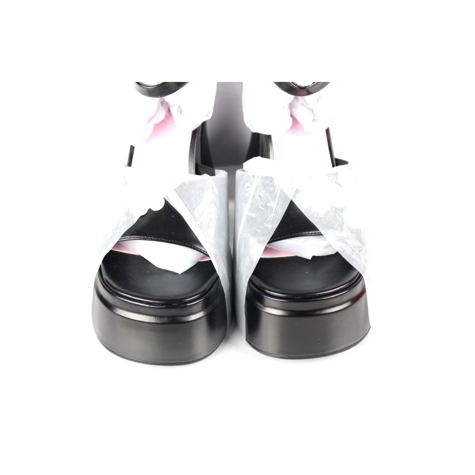 Dolls Kill Dolls Kill Sugar Thrillz Pistol 2 Platform Heel Sandals Size 10 M Black ST24-051 Size US 10 / IT 40 - 3 Thumbnail