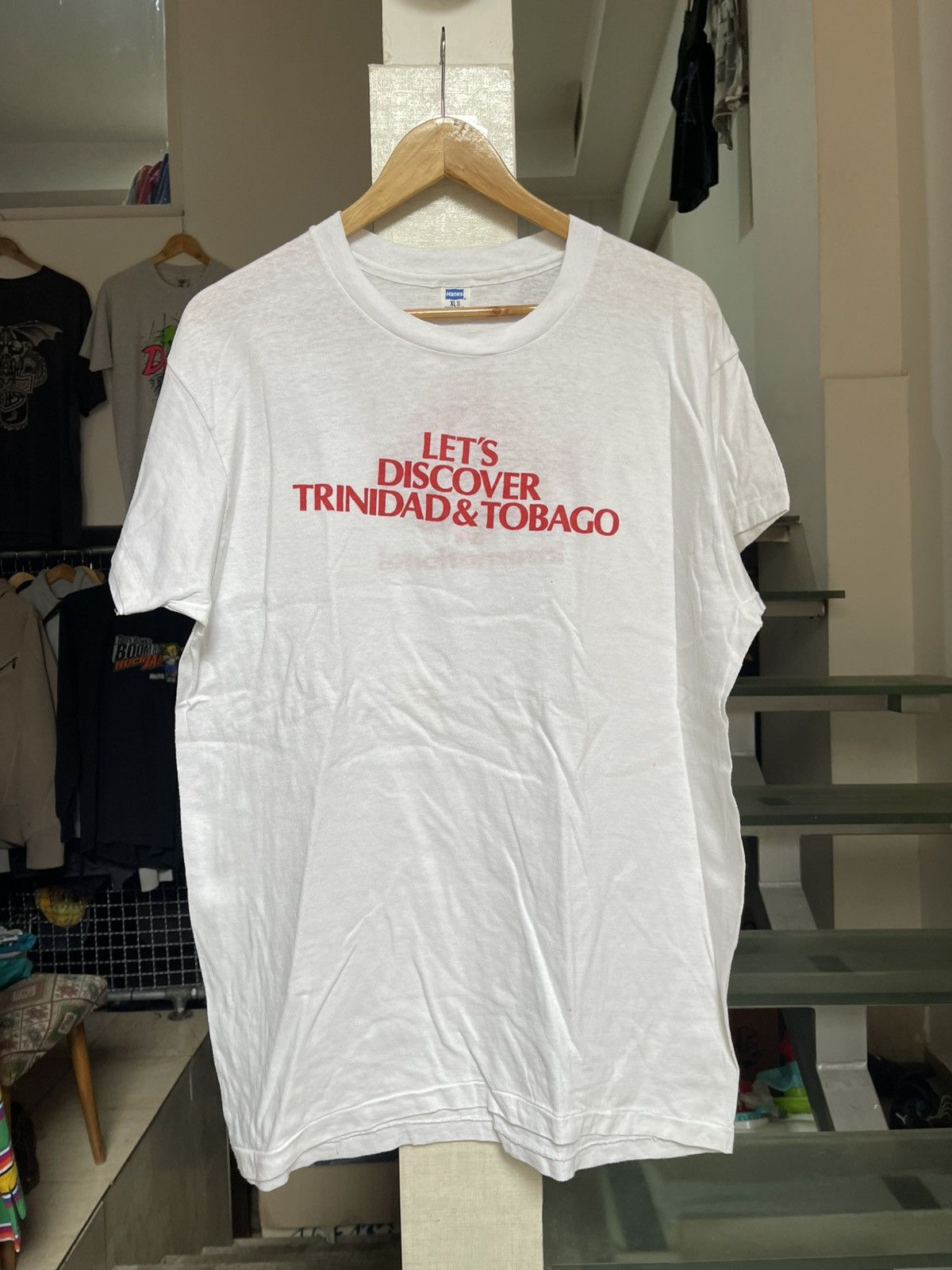 Vintage Vintage 70s Discover Trinidad & Tobago t shirt RARE Size US XL / EU 56 / 4 - 1 Thumbnail
