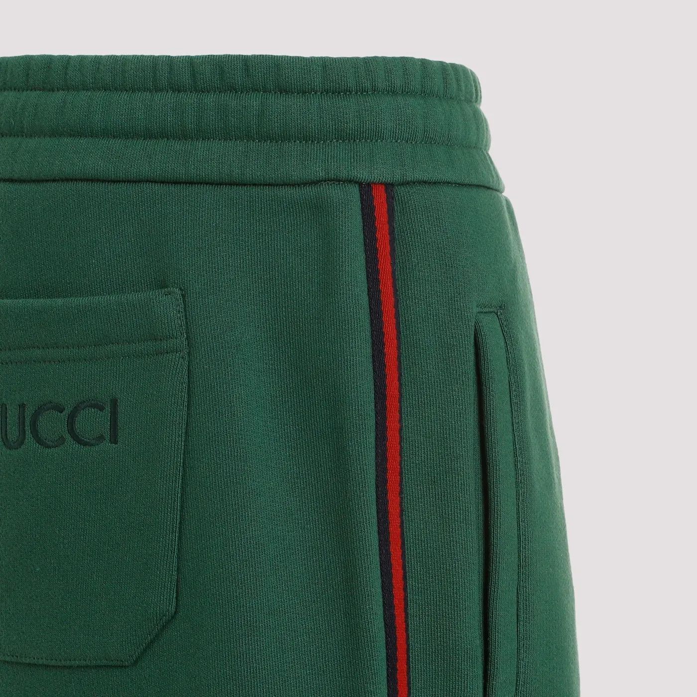 Gucci o1loc1c0925 Cotton Jersey Jogging Pant With Web in Green Size US 38 / EU 54 - 4 Thumbnail