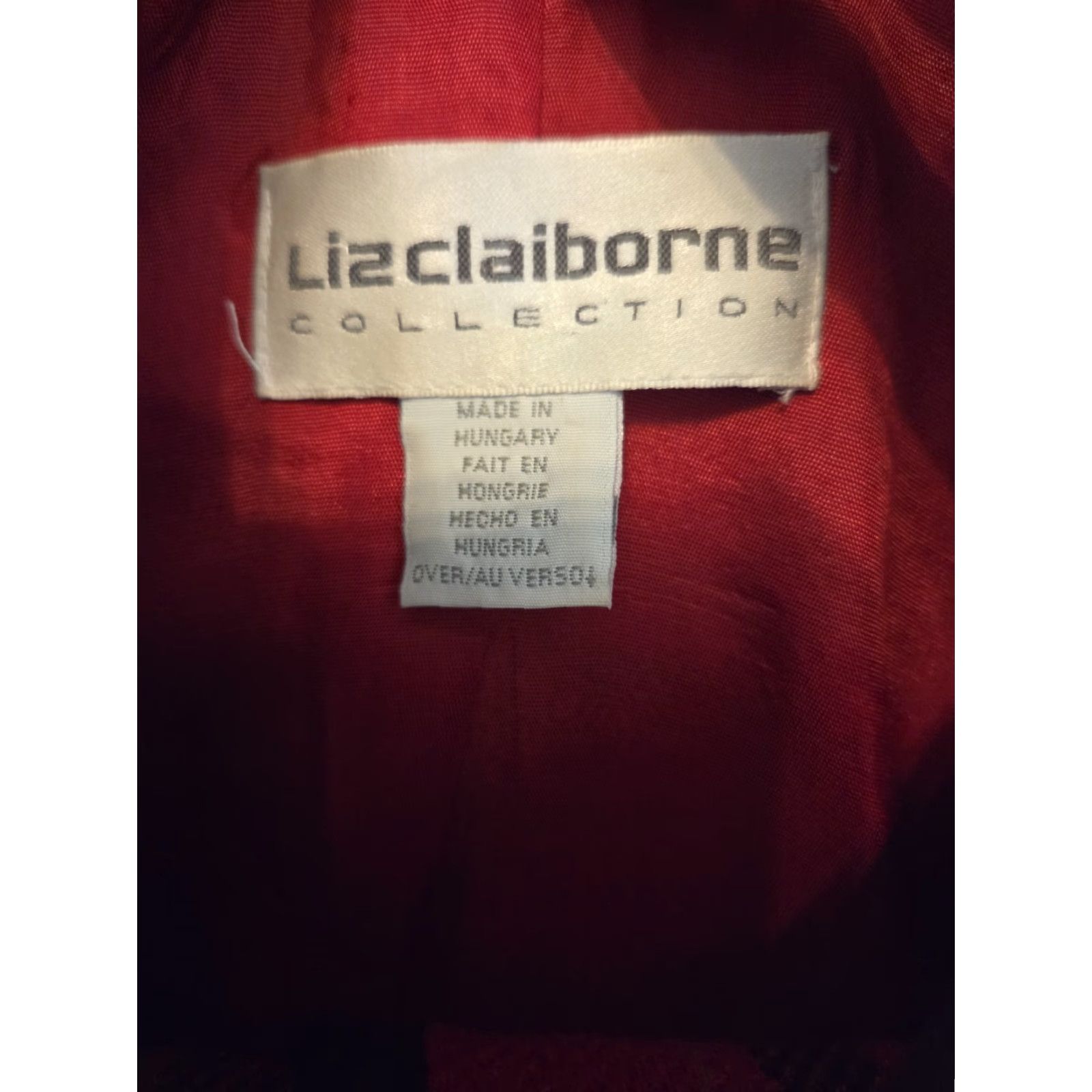 Liz Claiborne VINTAGE Liz Claiborne Blazer Wool Blend Red Plaid Five-Button Front Jacket 6 Womens Size M / US 6-8 / IT 42-44 - 6 Thumbnail