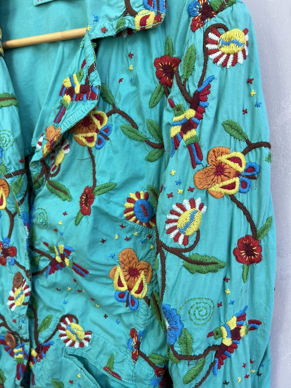 Johnny Was × Vintage Biya by Johnny Was cotton Blazer made in USA floral Size S / US 4 / IT 40 - 5 Thumbnail