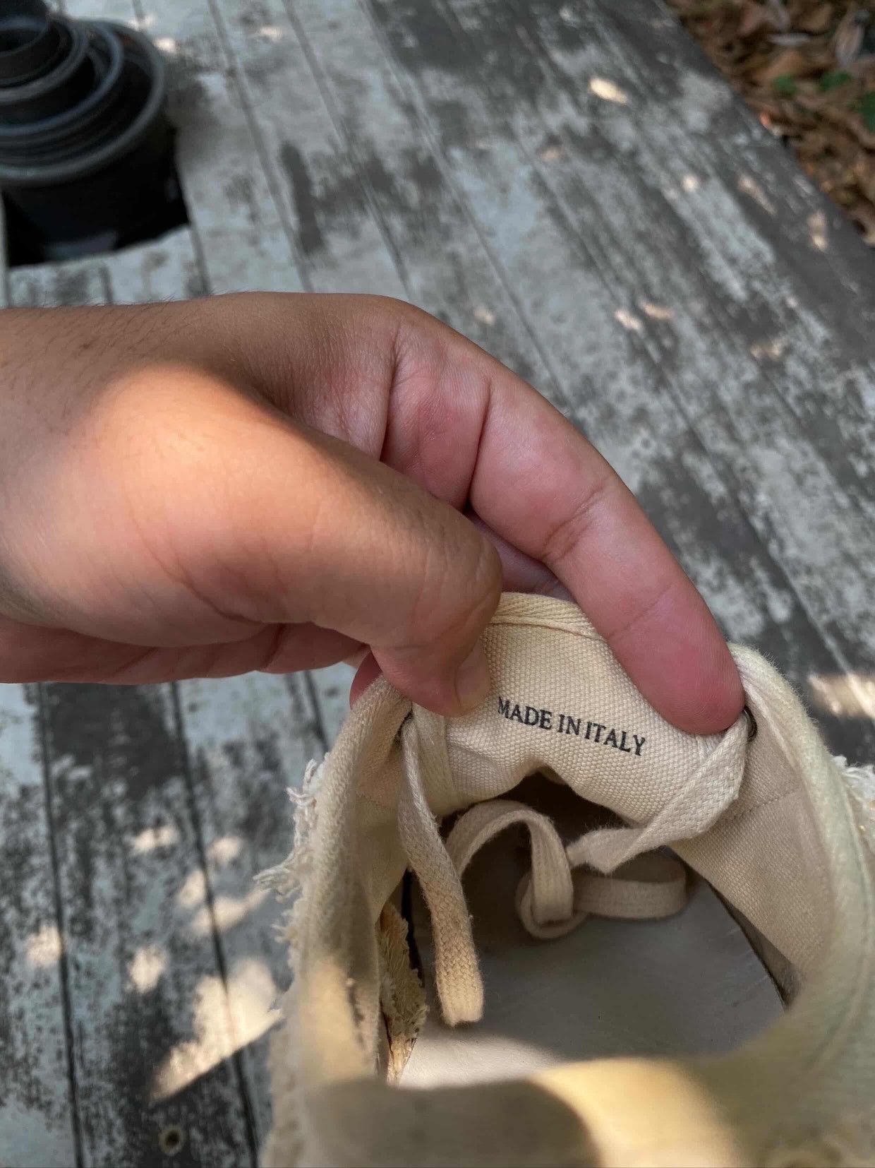 Maison Margiela Maison Margiela Inside-Out Canvas Distressed Sneakers EU41 Size US 8 / EU 41 - 14 Thumbnail