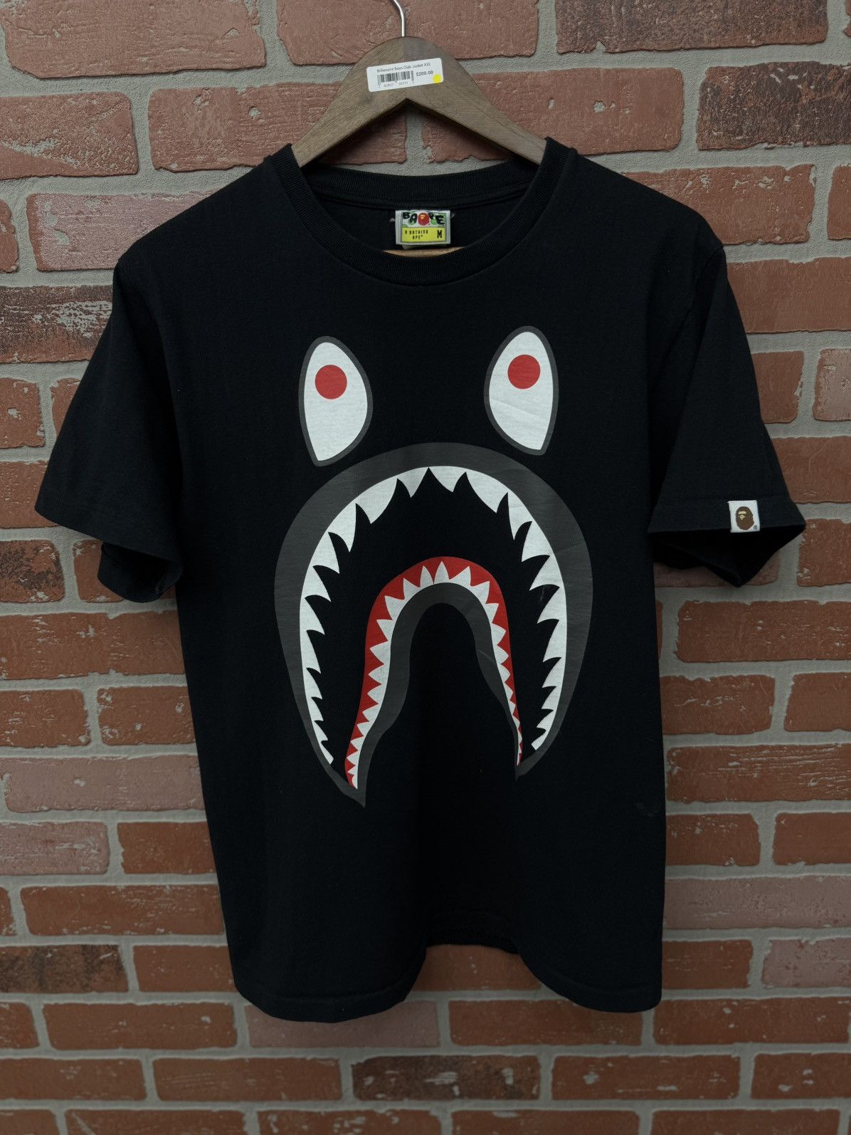 Bape Bape Shark PONR RARE Logo Tee Size M 🧼 Size US M / EU 48-50 / 2 - 2 Thumbnail