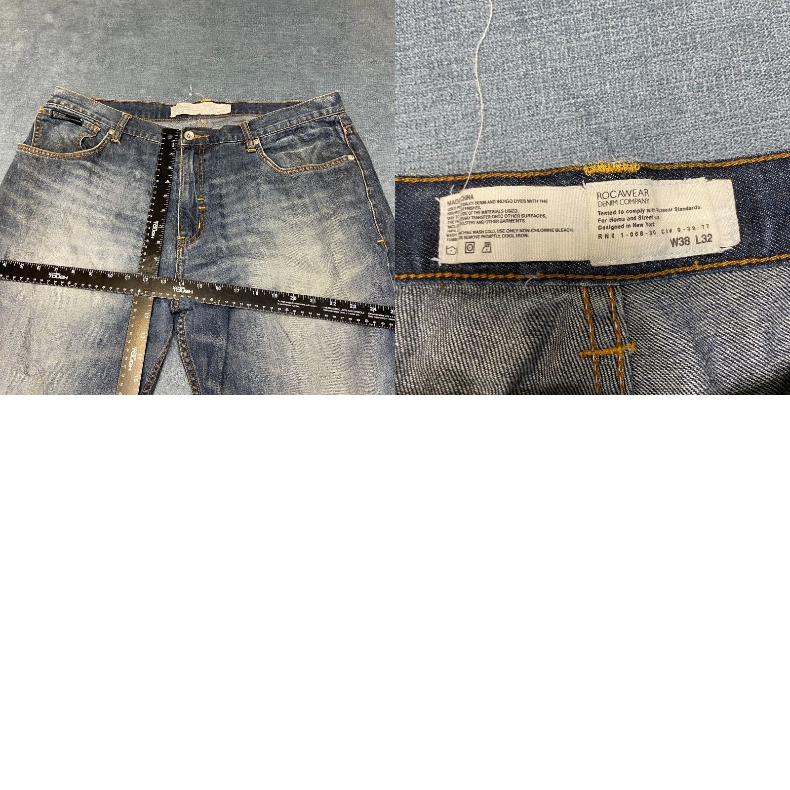 Rocawear VINTAGE Rocawear Jeans Mens 38x32 Blue Denim Medium Wash Straight Leg Everyday Wear Size US 38 / EU 54 - 9 Thumbnail