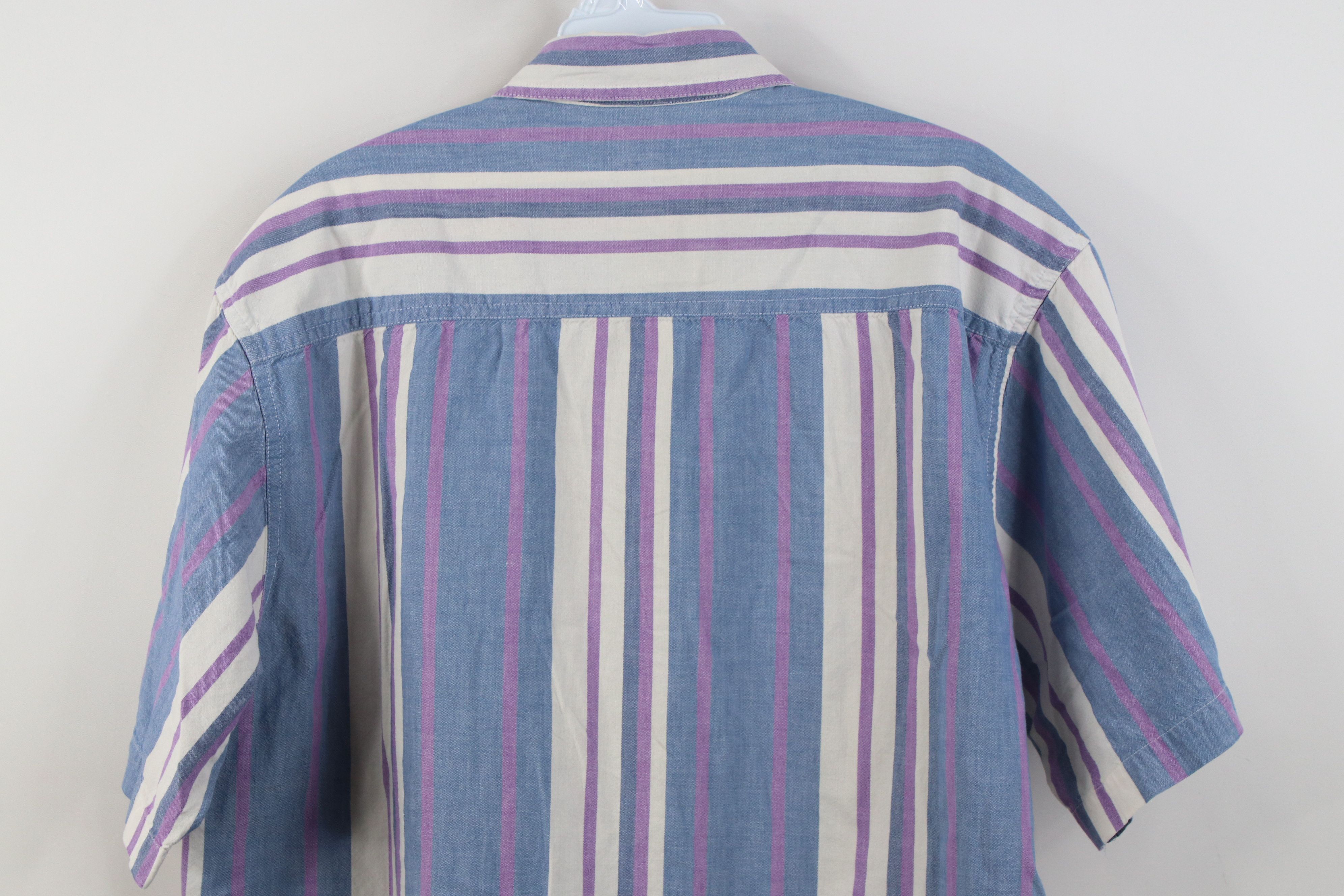 Vintage Vintage 90s Streetwear Block Short Sleeve Button Down Shirt Size US L / EU 52-54 / 3 - 14 Thumbnail