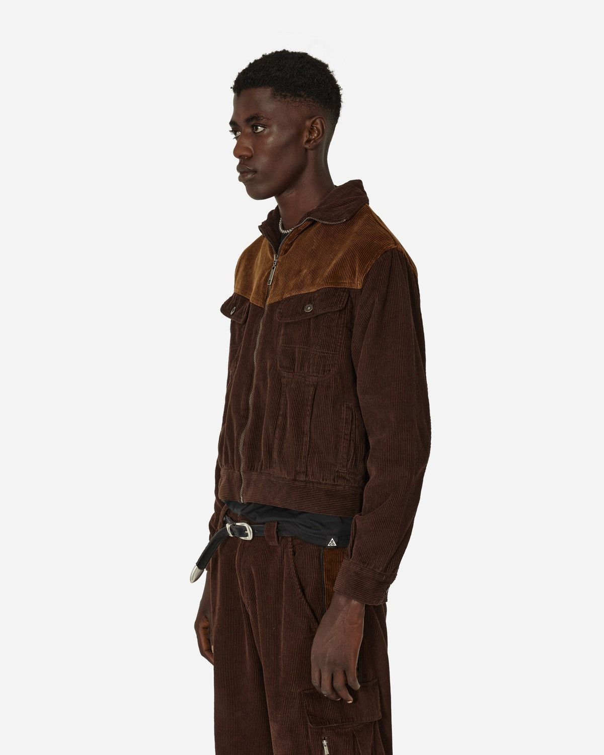 Ahluwalia !DS! AW23 Ahluwalia Iniquity Two Tone Corduroy Brown Jacket Size US L / EU 52-54 / 3 - 4 Thumbnail