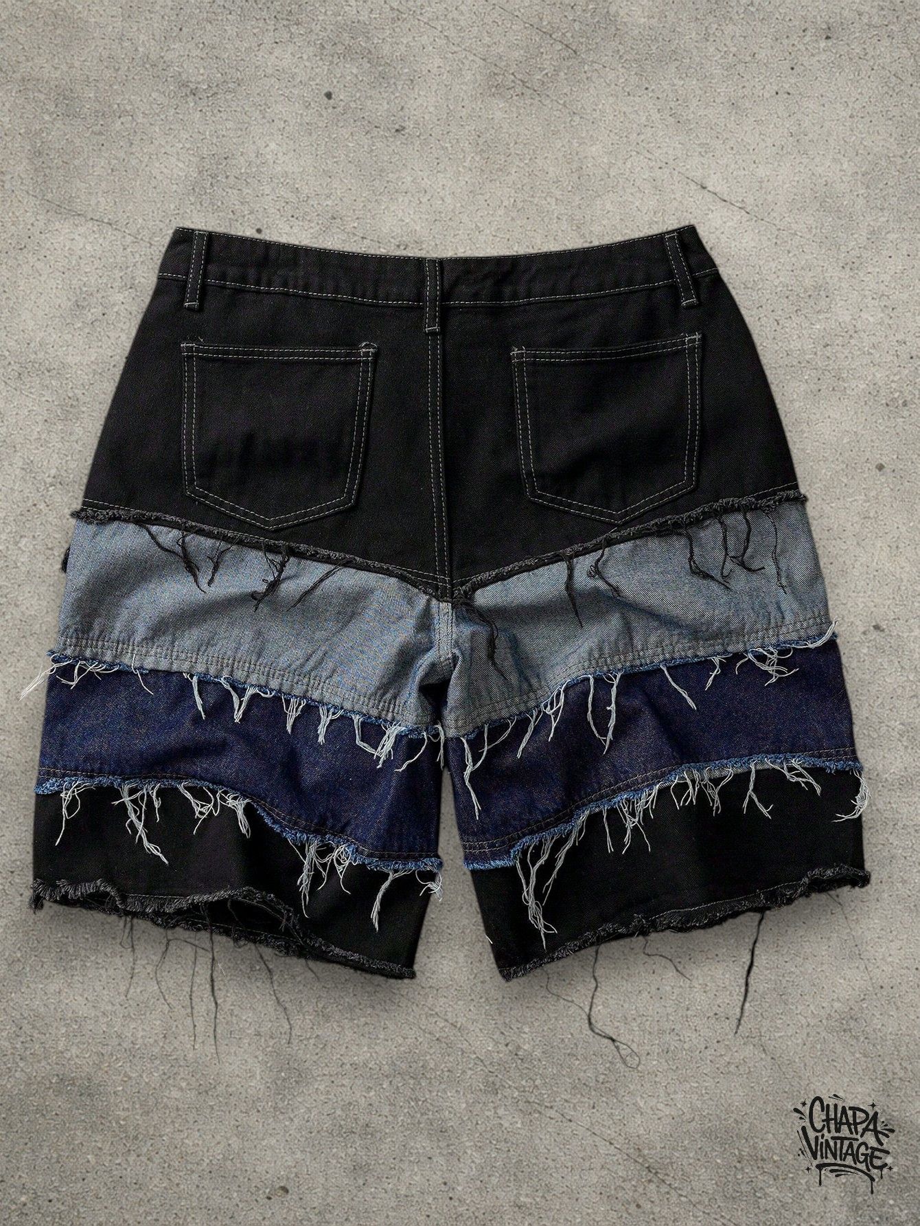 Japanese Brand Distressed layer jeans shorts Size US 32 / EU 48 - 2 Thumbnail