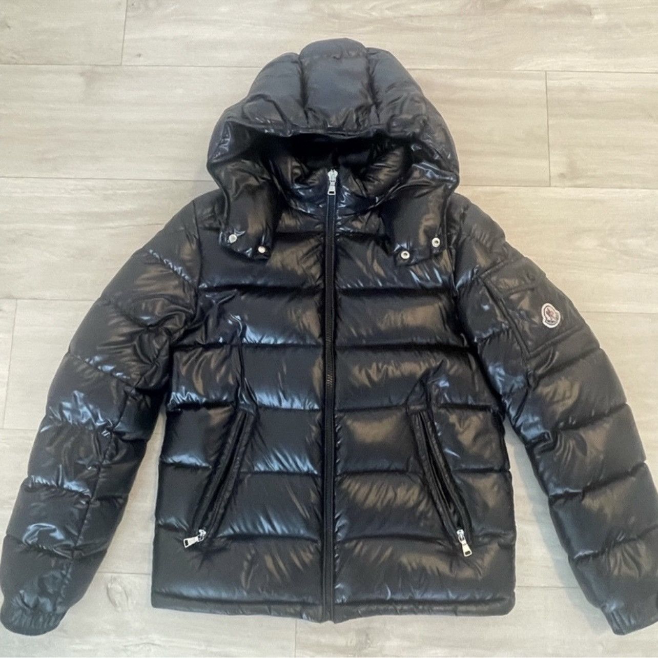 image of Moncler Maya Down Jacket in Black, Women's (Size XS)