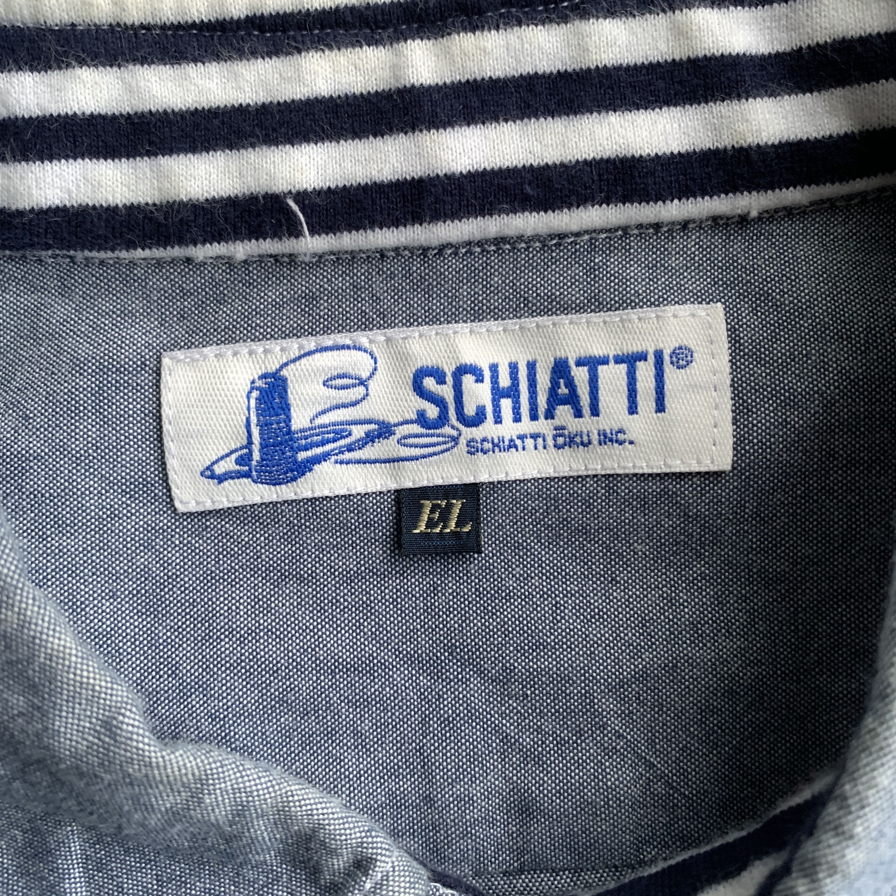 Japanese Brand × Vintage Schiatti Oku inc. Chambray Shirt Button down Size US M / EU 48-50 / 2 - 6 Thumbnail