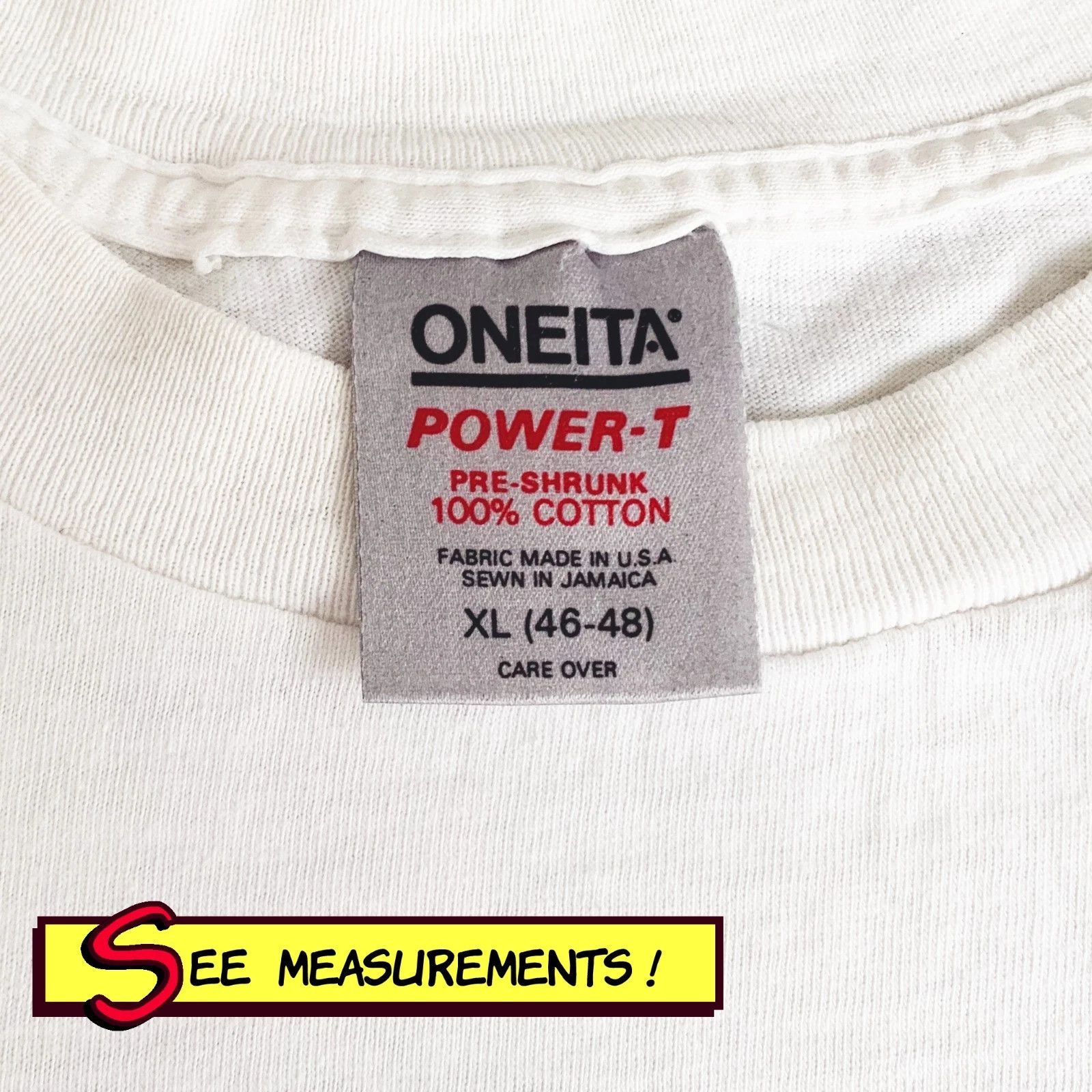 Vintage 90s ONEITA T shirt Yacht Club Tee Single Stitch Made in USA Size US XL / EU 56 / 4 - 4 Thumbnail