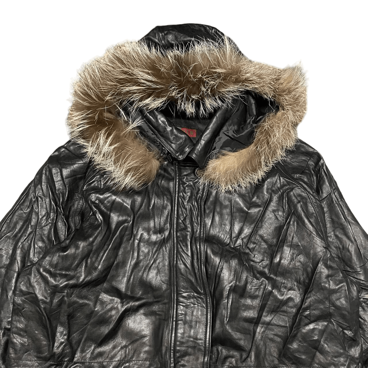 00s leather fur hoodie Rick Owens LGB 14