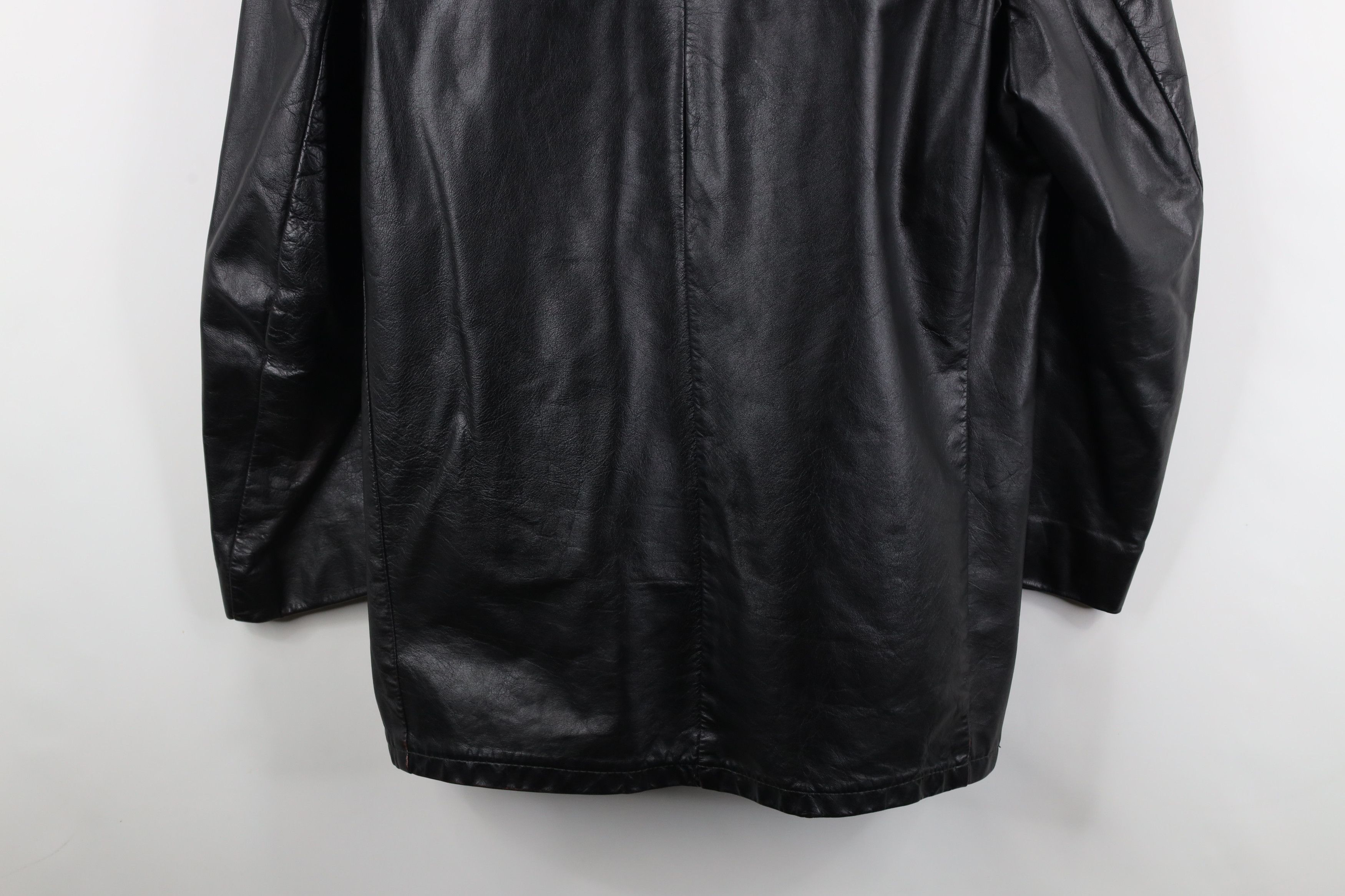 Vintage Vintage 70s Streetwear Leather Button Shirt Jacket Black Size US L / EU 52-54 / 3 - 15 Thumbnail