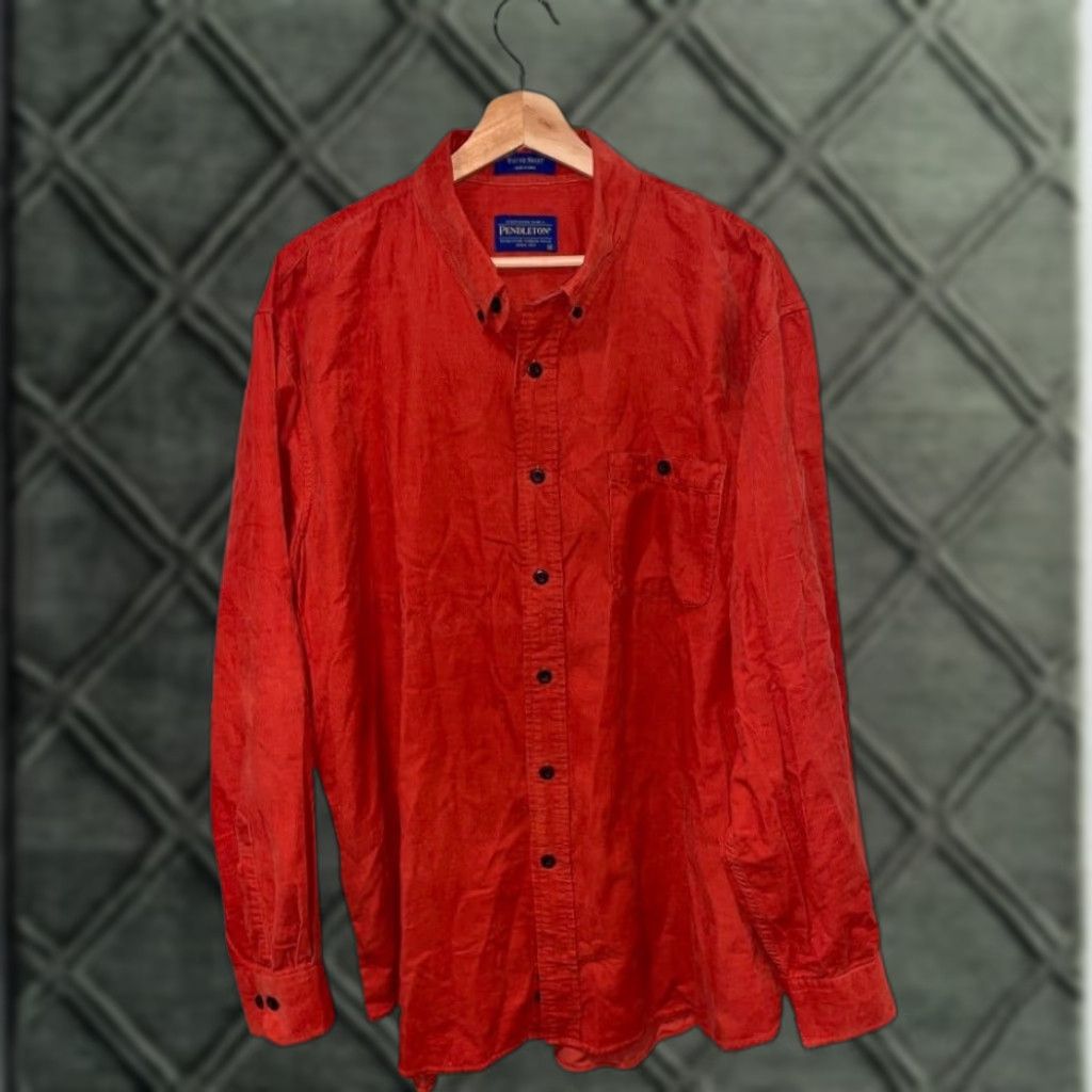 Pendleton Pendleton Wayne Shirt Mens XL Orange Corduroy Button-Up Casual Workwear EUC Size US XL / EU 56 / 4 - 1 Thumbnail