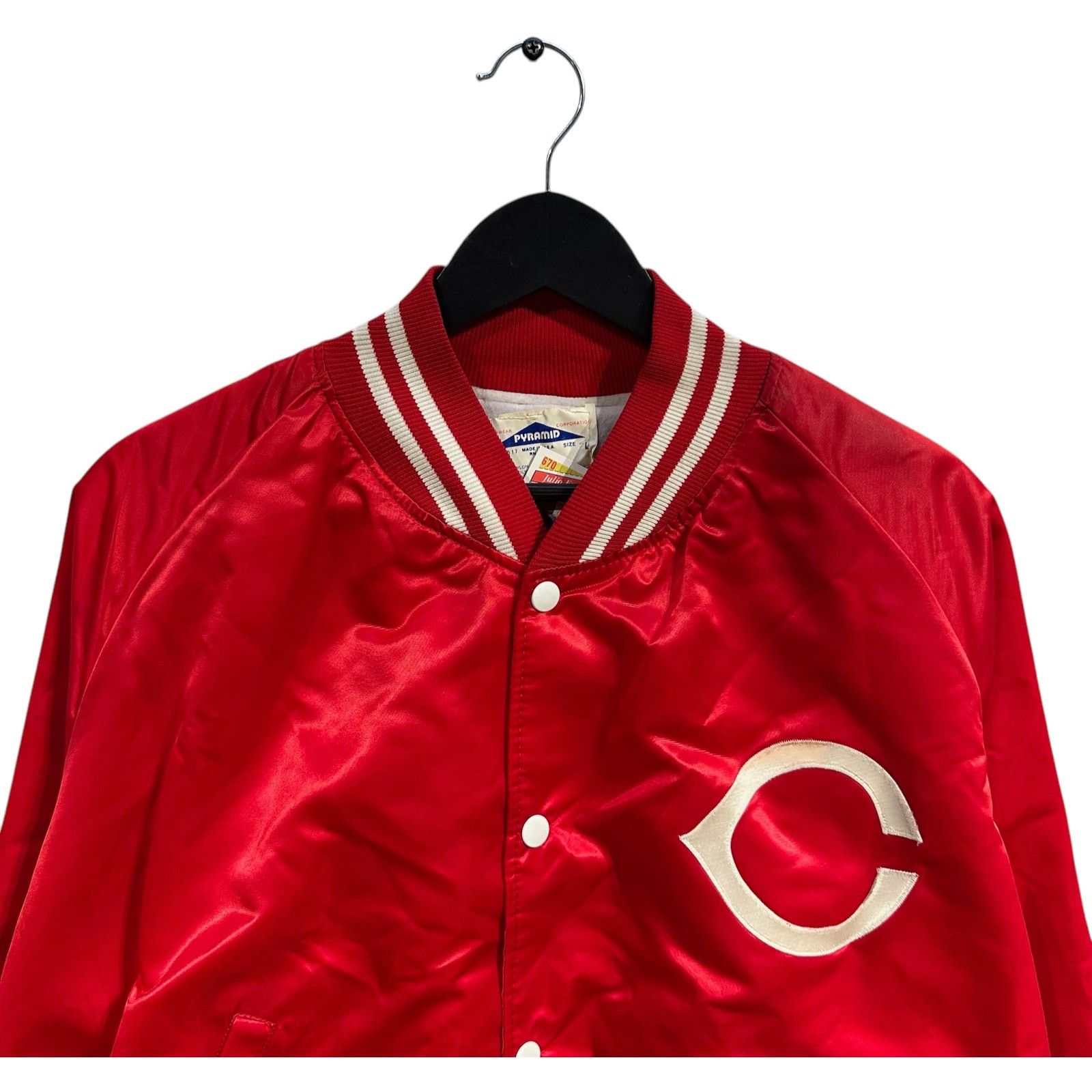 MLB Vintage Cincinatti Reds Satin Bomber Jacket L Size US L / EU 52-54 / 3 - 2 Thumbnail