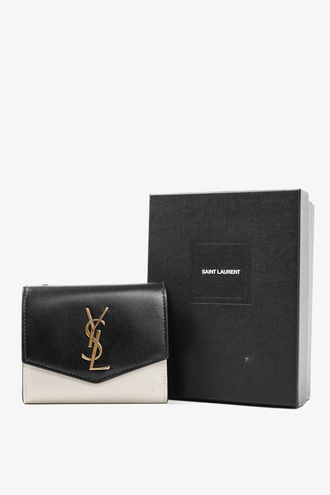 Saint Laurent Paris Saint Laurent Uptown Bos Taurus YSL Compact Wallet Size ONE SIZE - 13 Thumbnail