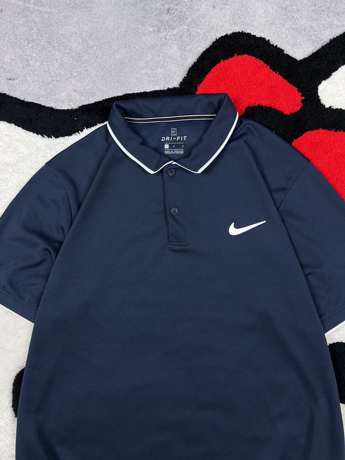 Nike Nike Court Tennis Dri-Fit Polo Blue Y2K Shirt Size US L / EU 52-54 / 3 - 4 Thumbnail
