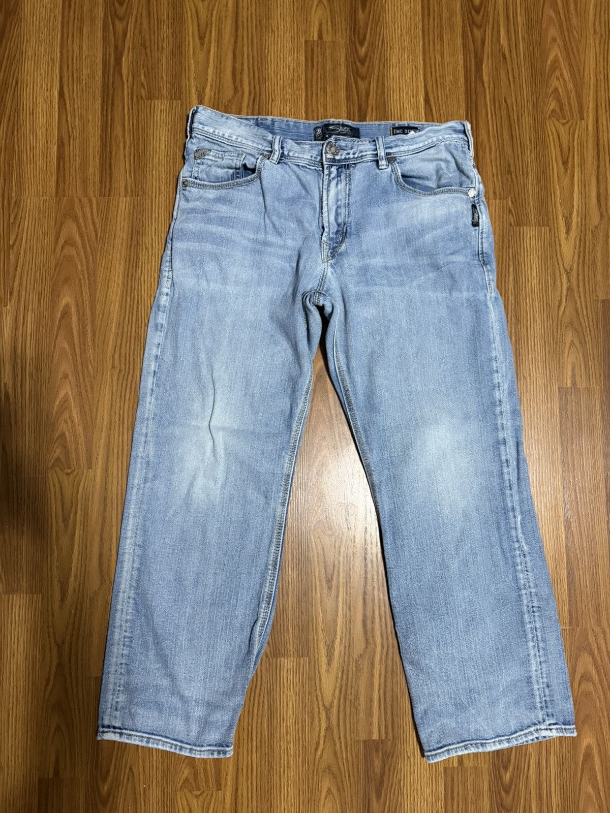 Silver Jeans Co. Silver Jeans Gordie Y2K EMC Denim Light Wash Flap Pocket 34 Size US 34 / EU 50 - 2 Thumbnail