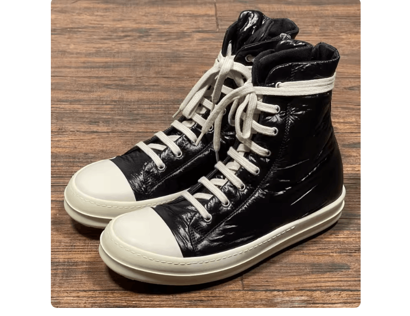 Rick Owens Drkshdw Rick Owens Men's Black Canvas High Top Sneakers Size US 7 / EU 40 - 4 Thumbnail