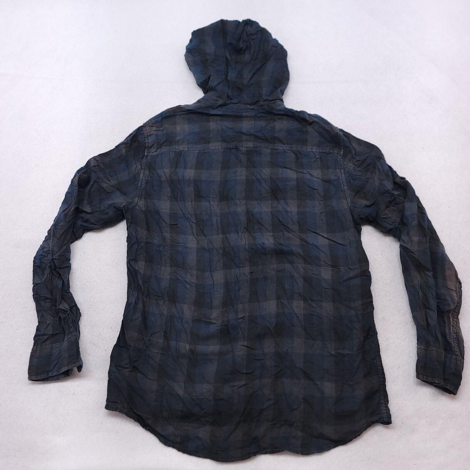 Helix Helix Casual Button Up Hoodie Mens Size Large L Blue Plaid Size US L / EU 52-54 / 3 - 10 Thumbnail
