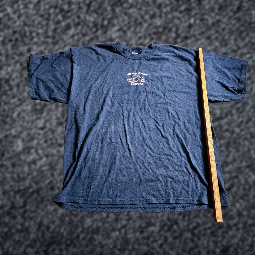 Doublet VINTAGE Choppers T-Shirt Shirt Mens 2XL Blue Distressed Cotton New York Short Sleeve Crew Neck Size US XXL / EU 58 / 5 - 1 Thumbnail