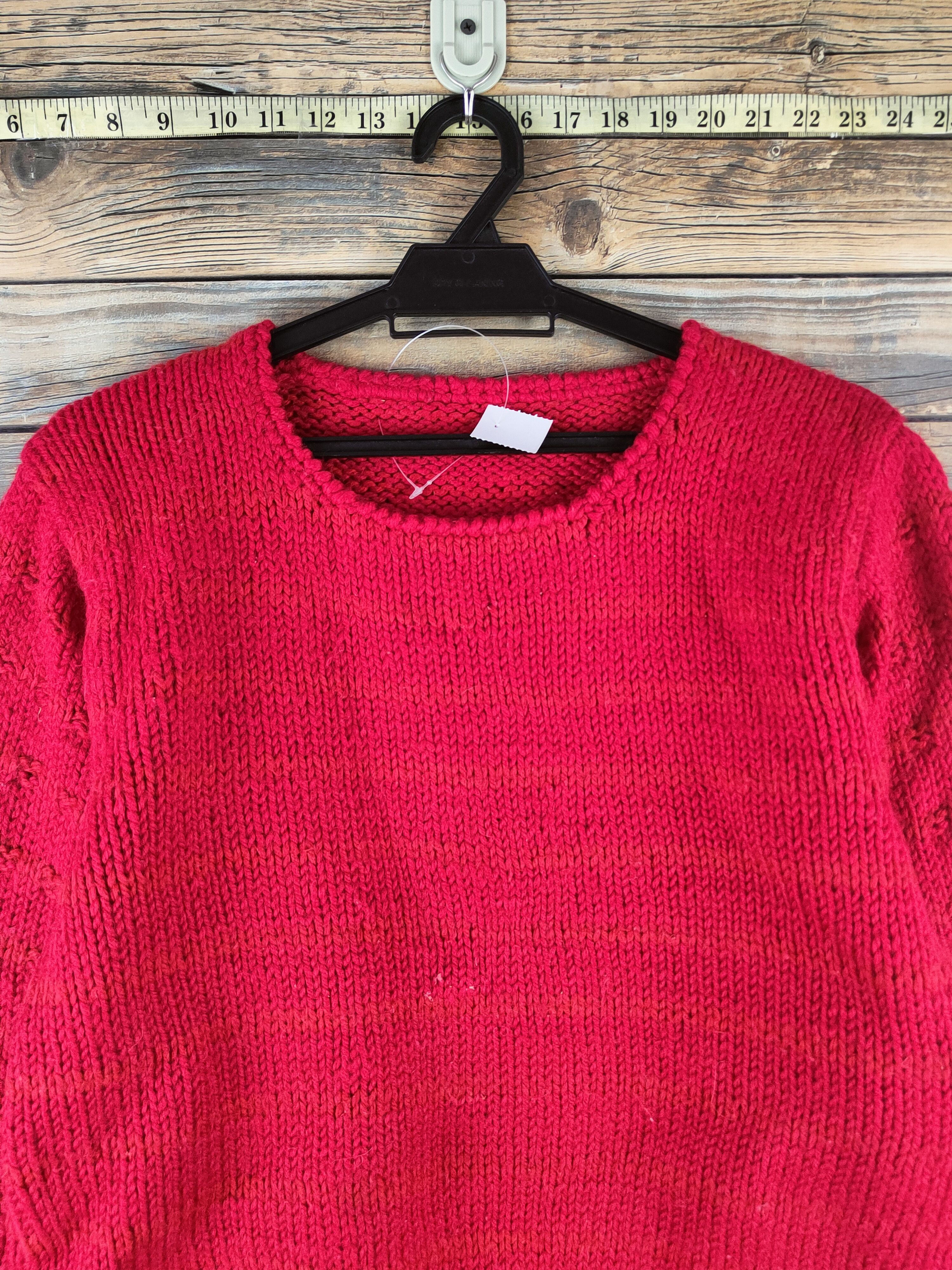 Japanese Brand DL Japanese Brand Red Knitwear Sweatshirts #46-391 Size M / US 6-8 / IT 42-44 - 2 Thumbnail