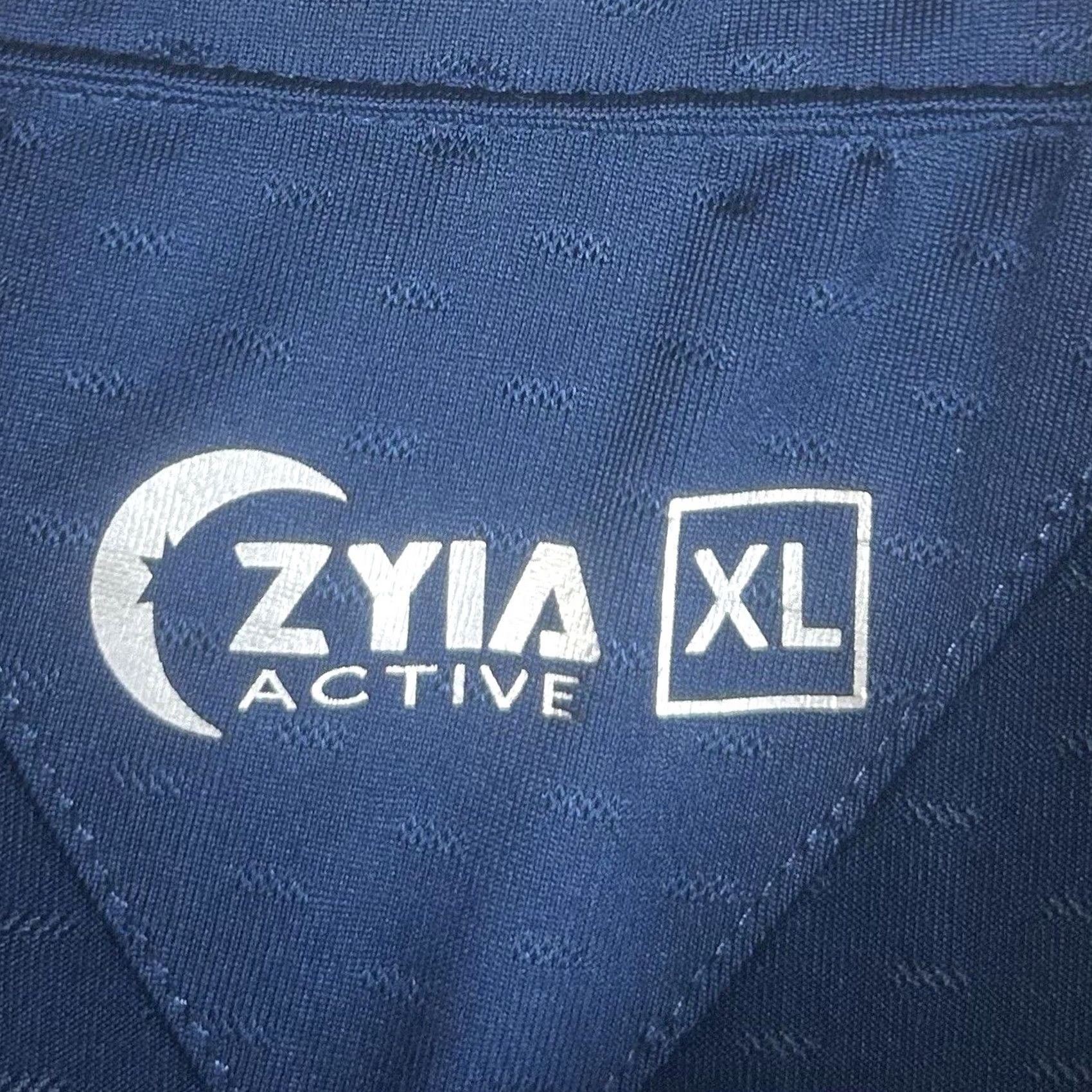 Vintage Zyia Active Polo Shirt Mens XL Blue Short Sleeve Collared Button Performance Golf Activewear Shirt Size US XL / EU 56 / 4 - 3 Thumbnail