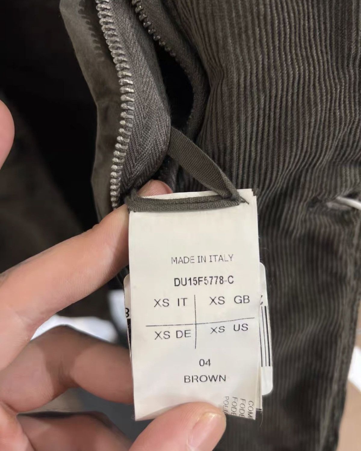 Rick Owens Rick Owens DRKSHDW Brown Corduroy Blazer Size US XS / EU 42 / 0 - 7 Thumbnail