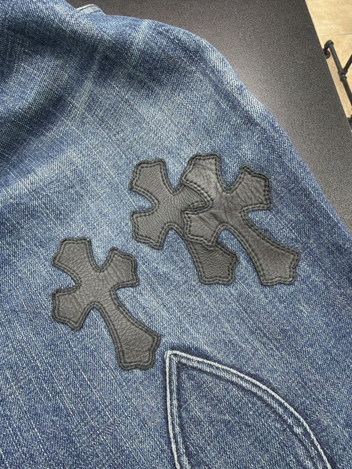 Chrome Hearts Chrome Hearts Patch Jeans Crosses Leather Blue Jean Size US 32 / EU 48 - 22 Thumbnail