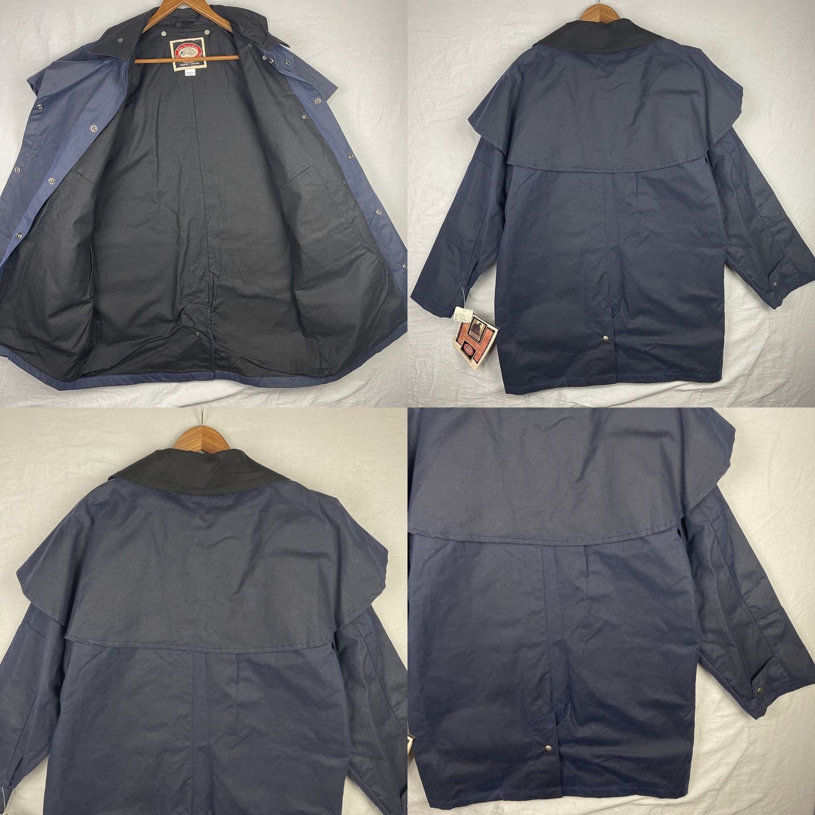 Vintage VINTAGE The Australian Outback Collection Jacket Mens Medium Navy Oilskin Waxed Duster USA Size US M / EU 48-50 / 2 - 8 Thumbnail