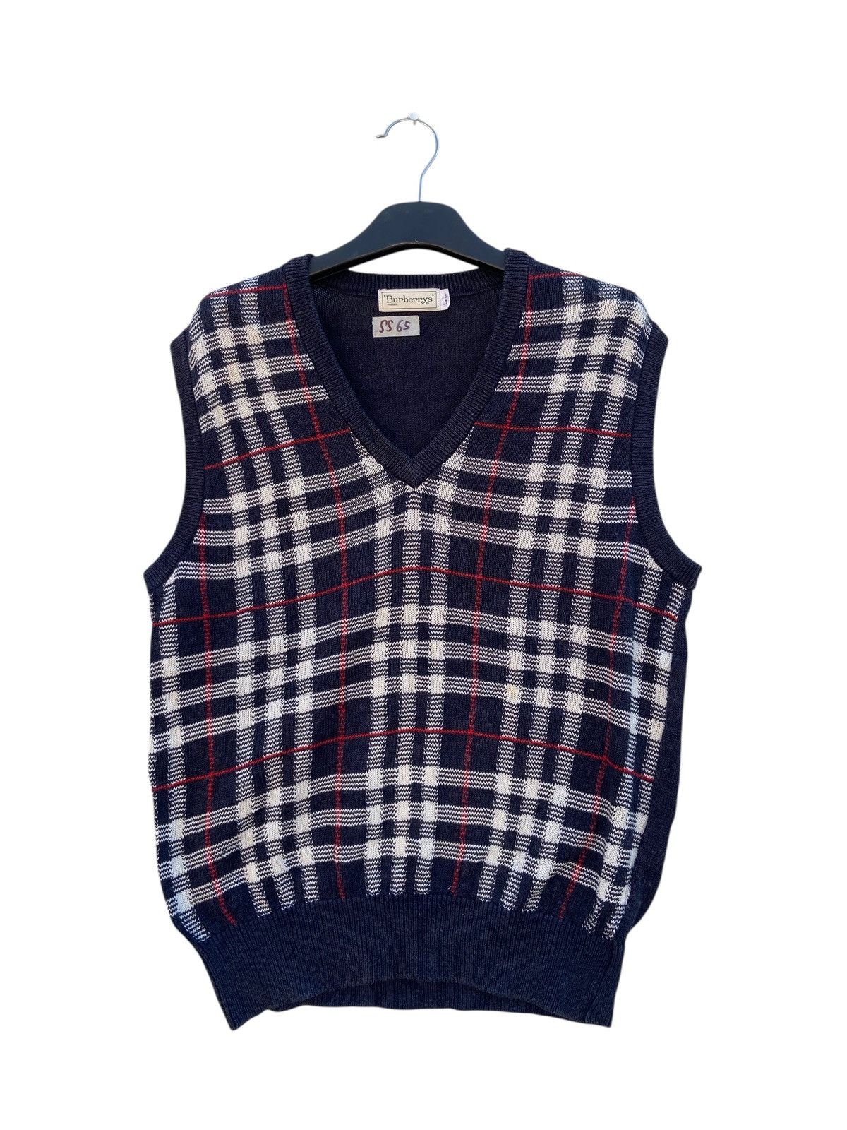 Vintage Vintage Burberrys Nova Check Knitted Vest Size US L / EU 52-54 / 3 - 1 Thumbnail