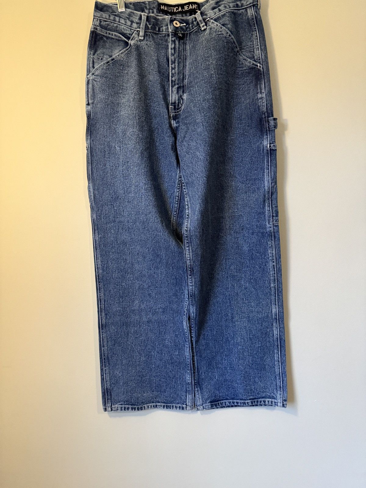 Nautica VINTAGE Y2K BAGGY NAUTICA DENIM CARPENTER SKATER JEANS 32 Size US 32 / EU 48 - 11 Thumbnail