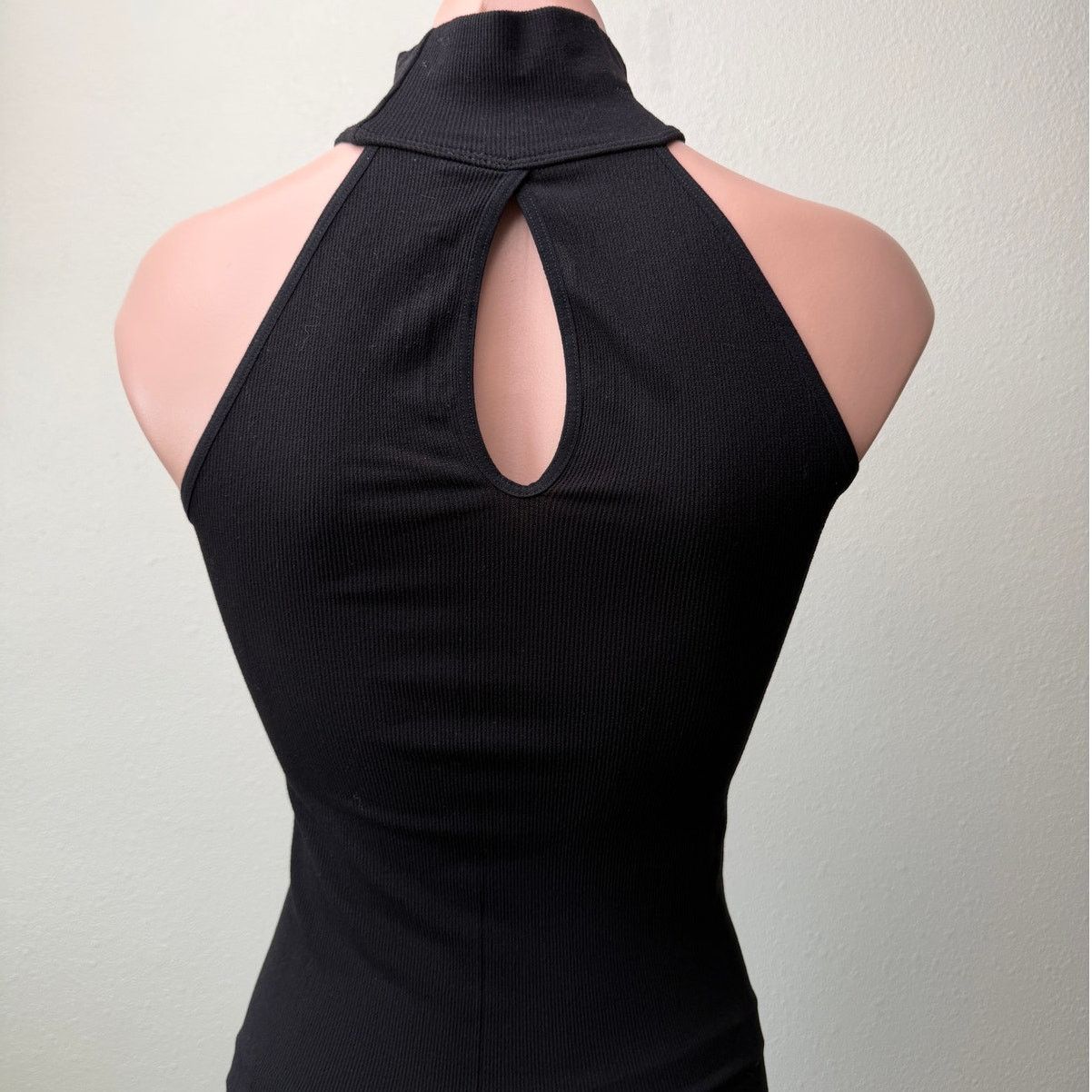 Free People Free People Intimately Black Mock Neck Keyhole Back Bodysuit Size S / US 4 / IT 40 - 3 Thumbnail