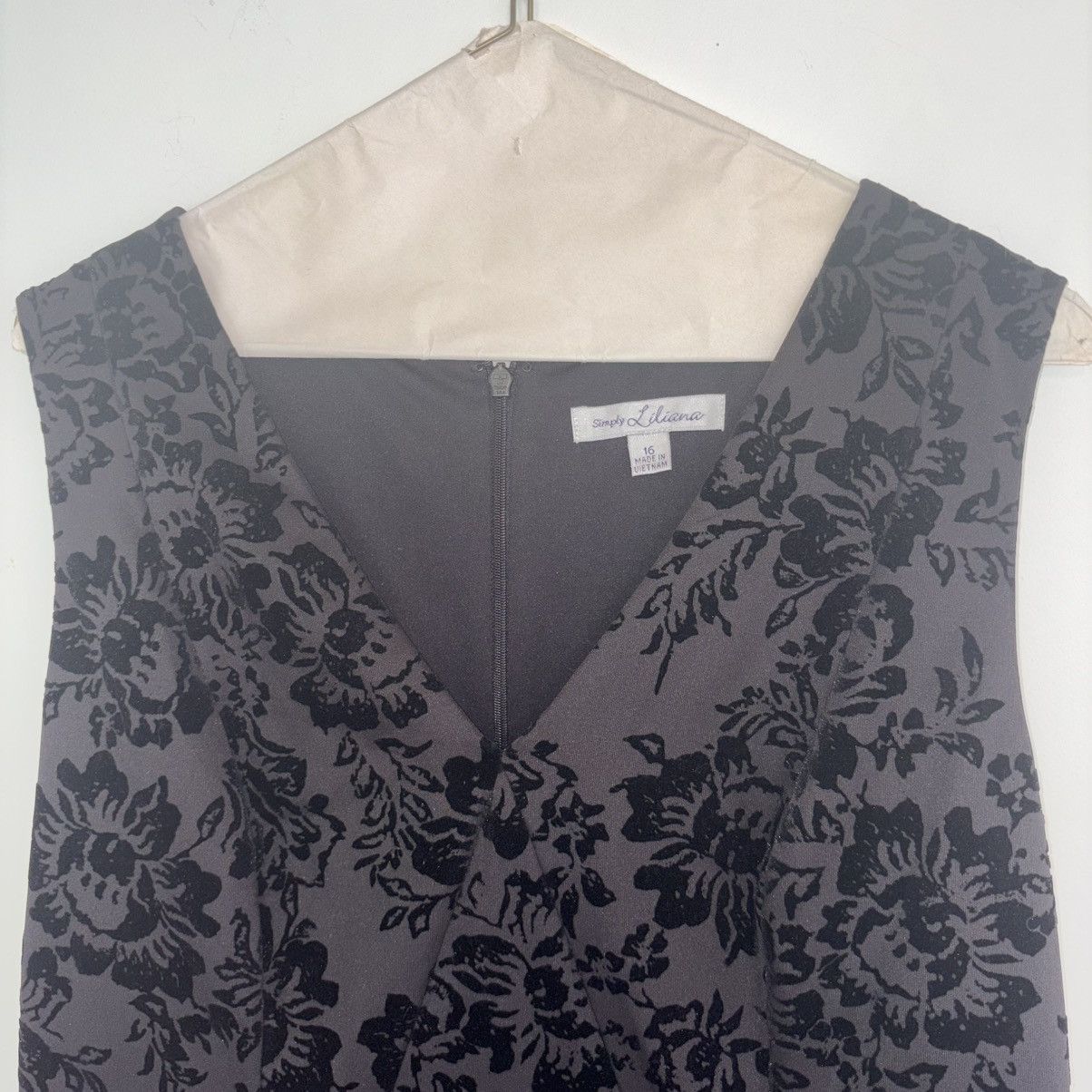 Other Simply Liliana Sleeveless Floral Black Midi Dress Size XXL / US 16-18 / IT 52-54 - 3 Thumbnail