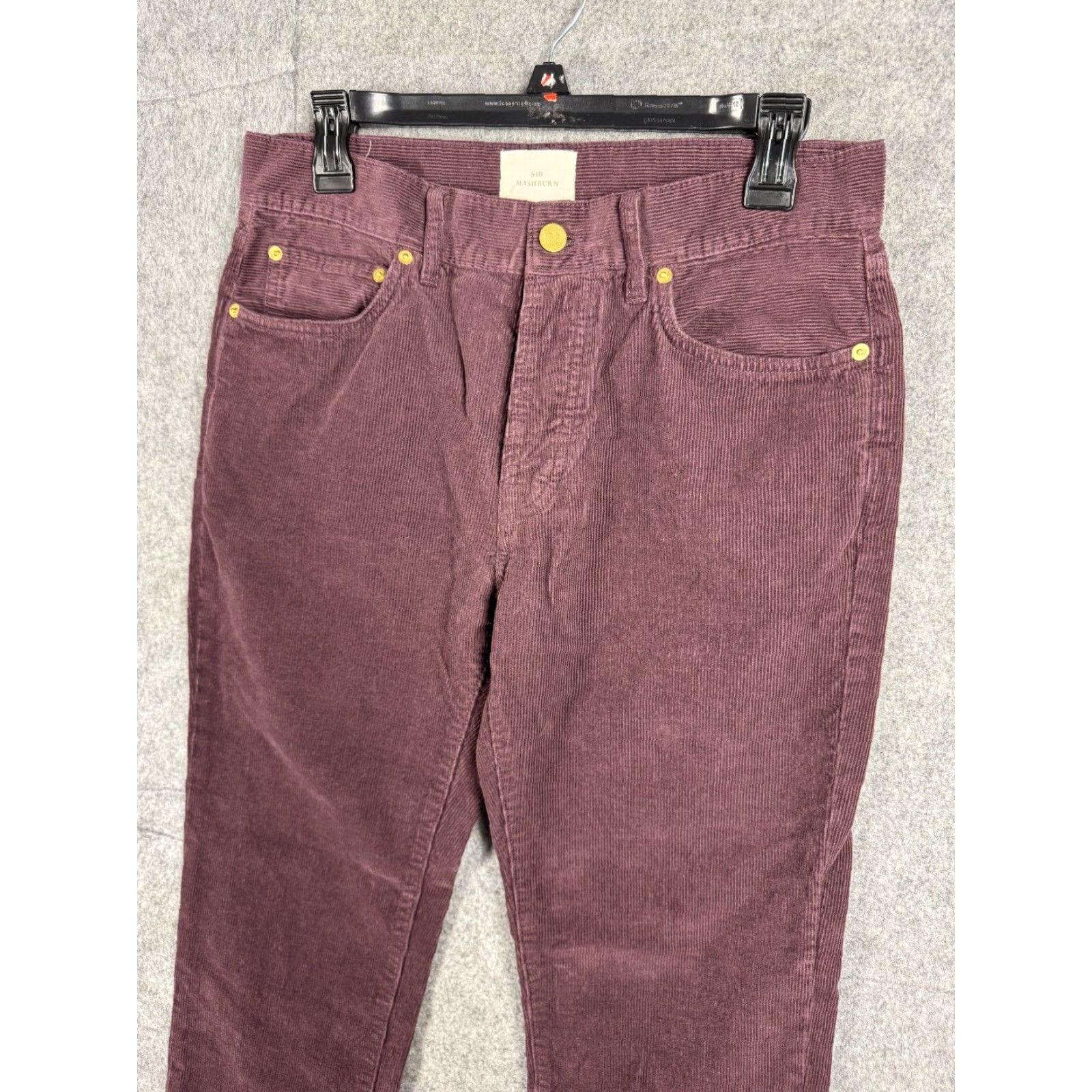 Sid Mashburn Sid Mashburn Corduroy Pants Men 32 x 29 Red Slim Cotton Button Fly Chino Mens Size US 32 / EU 48 - 2 Thumbnail