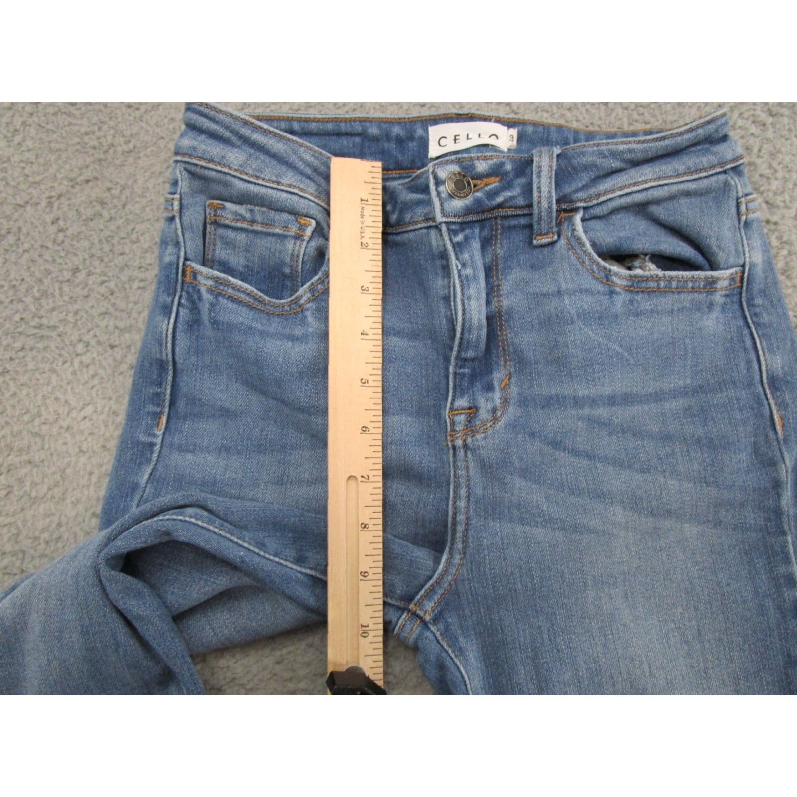 Denime Cello Jeans Skinny Denim Stretch Medium Wash Women Juniors Size 3 Blue Size 26" / US 2 / IT 38 - 7 Thumbnail