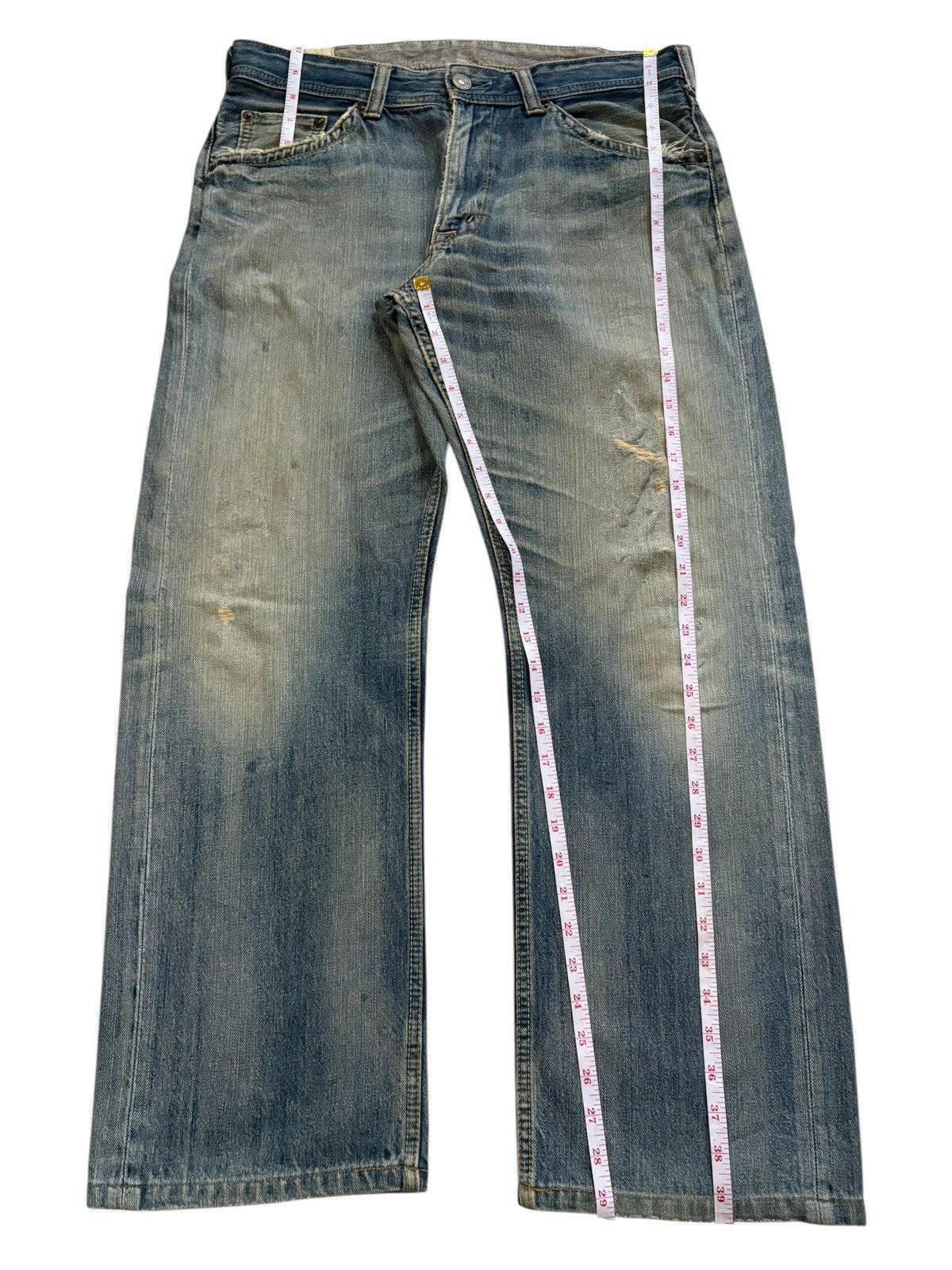 Japanese Brand Vintage Japanese Brand Faded Rusty Wash Distress Baggy Jeans Size US 34 / EU 50 - 13 Thumbnail