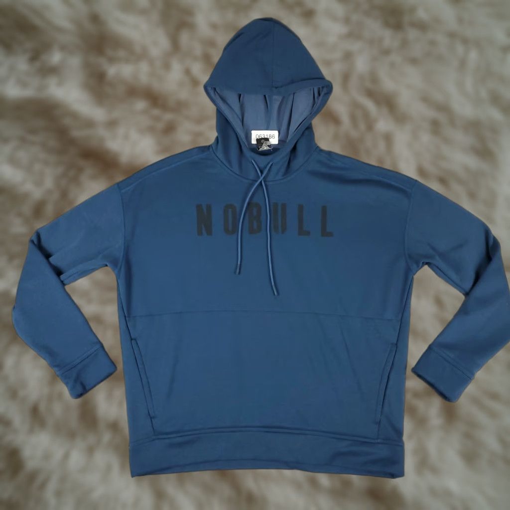 Vintage NOBULL Hoodie Size Small Blue Pullover Sweatshirt Ladies Womens Size S / US 4 / IT 40 - 1 Thumbnail
