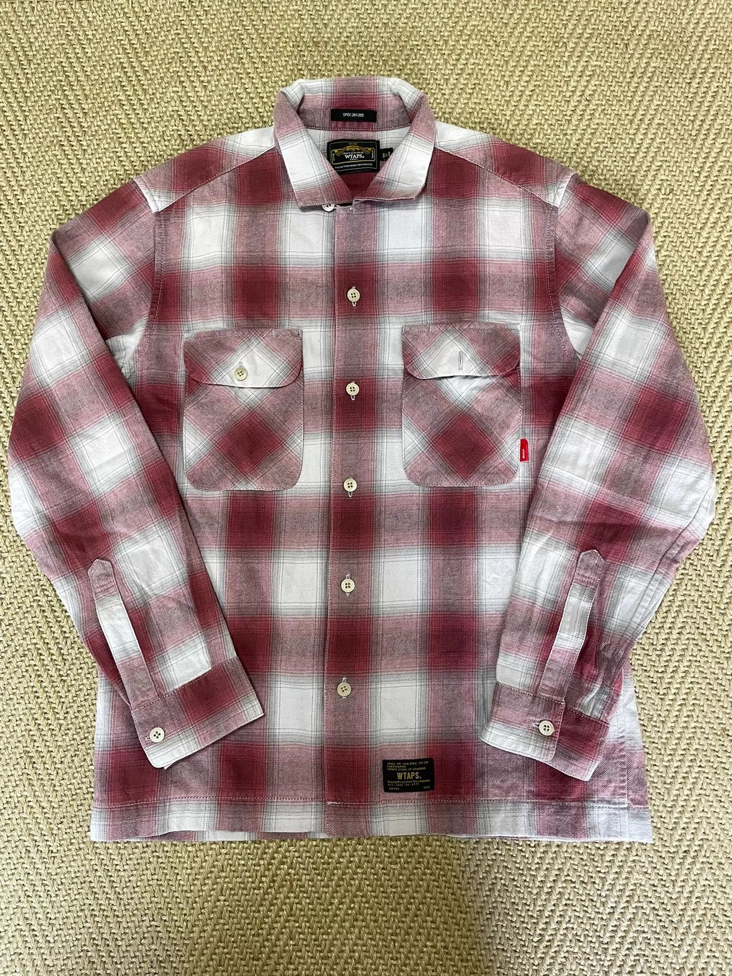 Wtaps WTAPS VATOS Psychedelic Red Check LS Shirt M (Worn 2x) Size US M / EU 48-50 / 2 - 1 Thumbnail