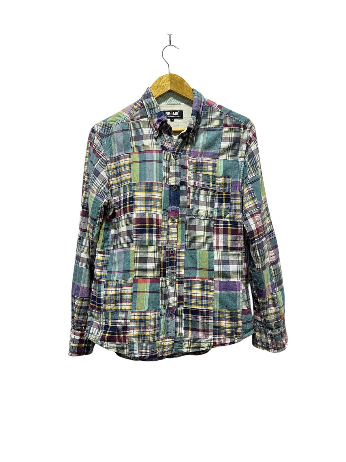 Beams Plus Vintage Beam Patch Work Button Up Shirt Kapital Inspired Size US S / EU 44-46 / 1 - 1 Thumbnail