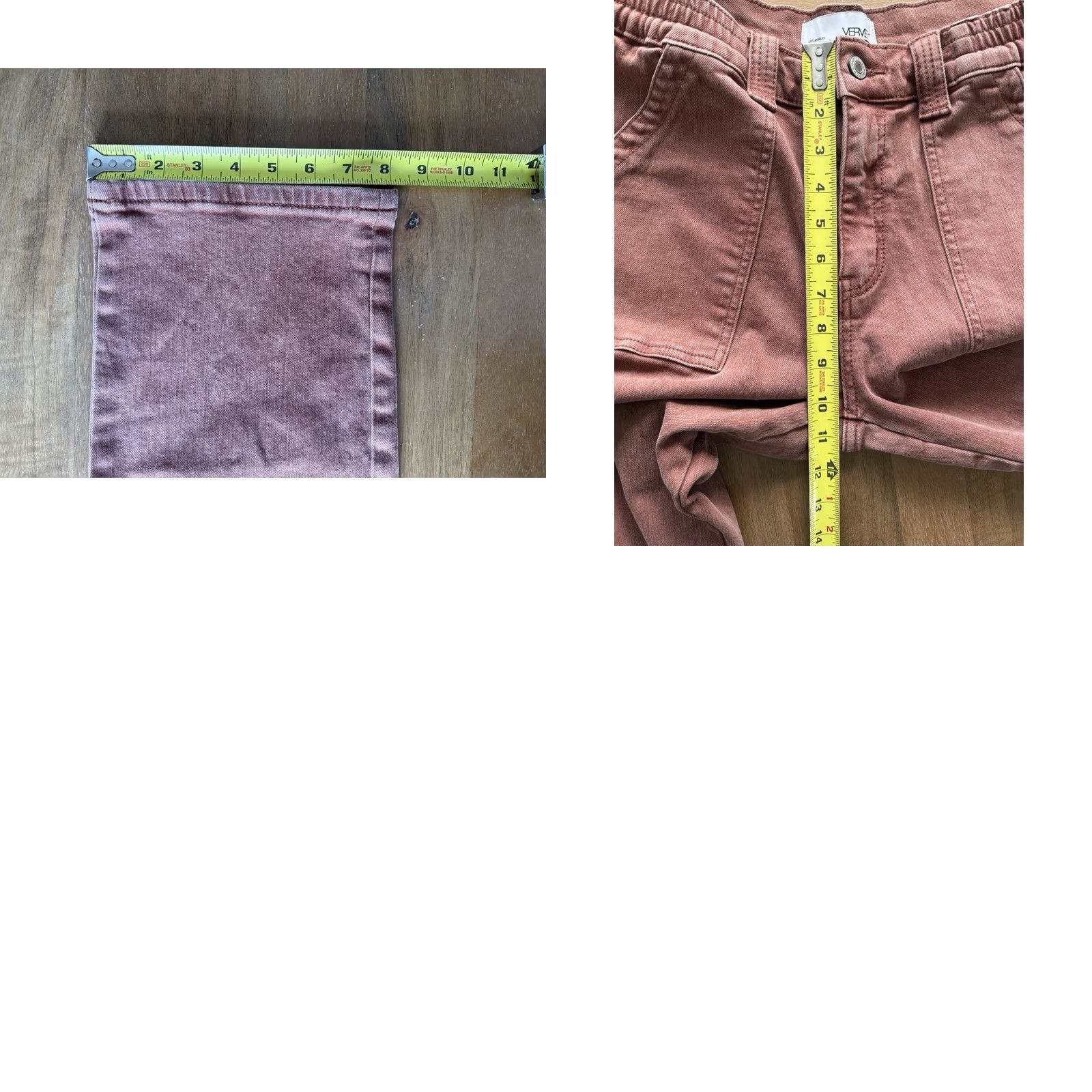 Denime Vervet Jeans Womens Size 29 Red Cargo Straight Leg Denim X-Long? Size 29" - 8 Thumbnail