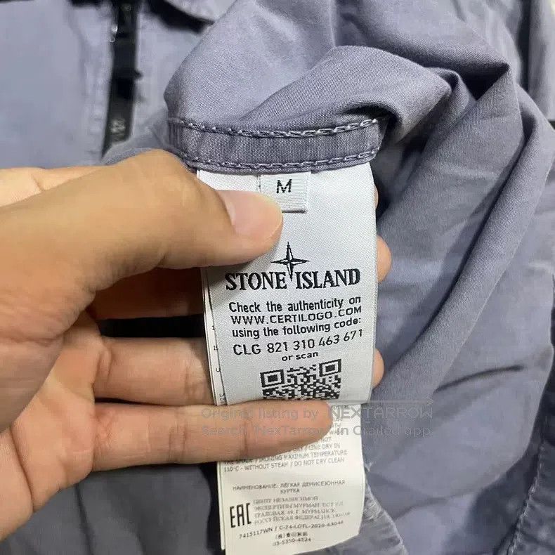 Stone Island Stone Island Single Pocket Washed Jacket Blazer Misty Blue Size US M / EU 48-50 / 2 - 3 Thumbnail