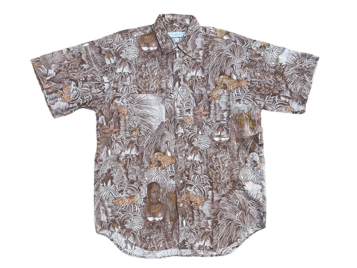 Vintage TIME SHIFTER For Wandering Men Rayon Silk Tribal Size US L / EU 52-54 / 3 - 1 Thumbnail