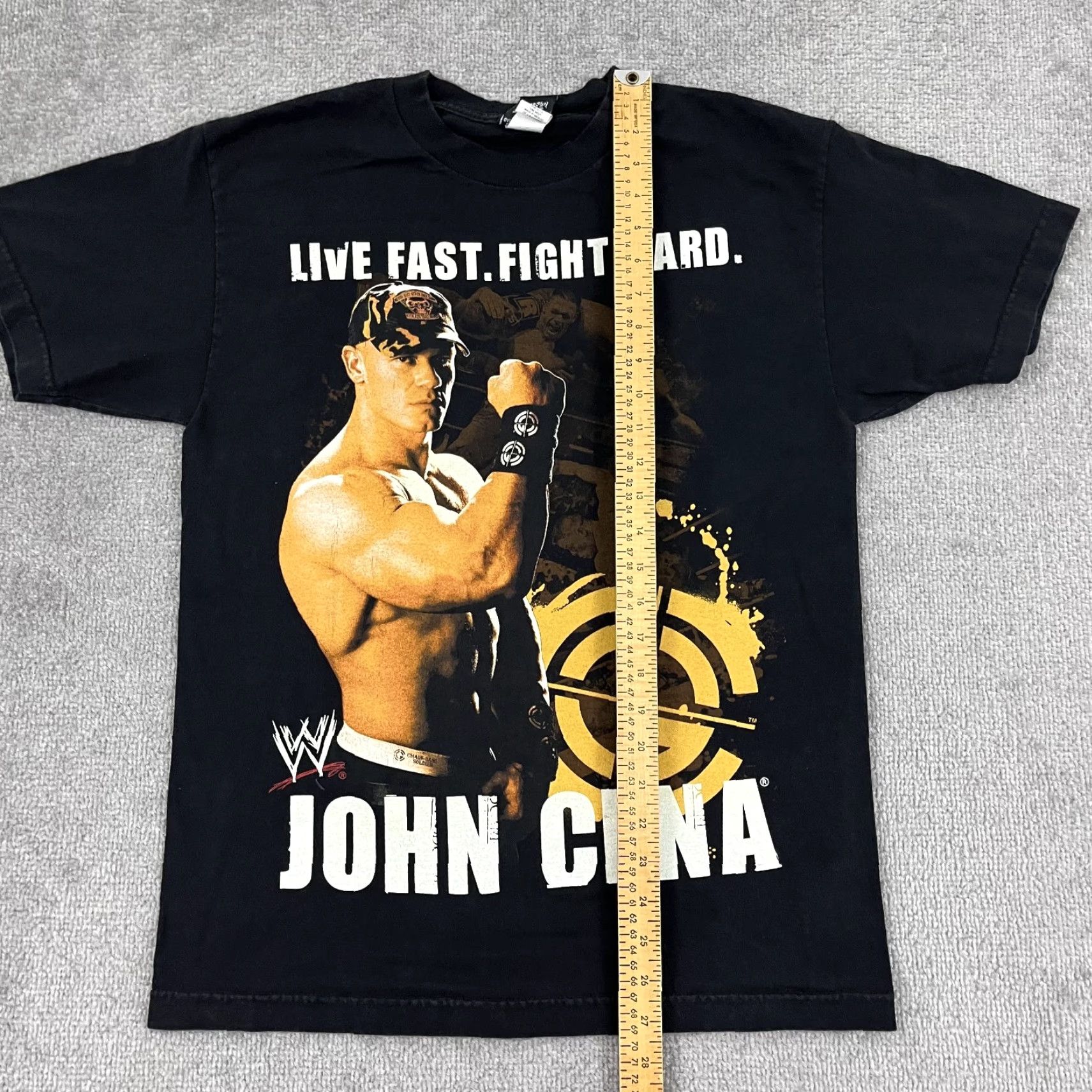 Vintage VINTAGE John Cena Graphic T-Shirt Mens Medium Black Wrestling Live Fast Fight Hard 2007 Size US M / EU 48-50 / 2 - 4 Thumbnail